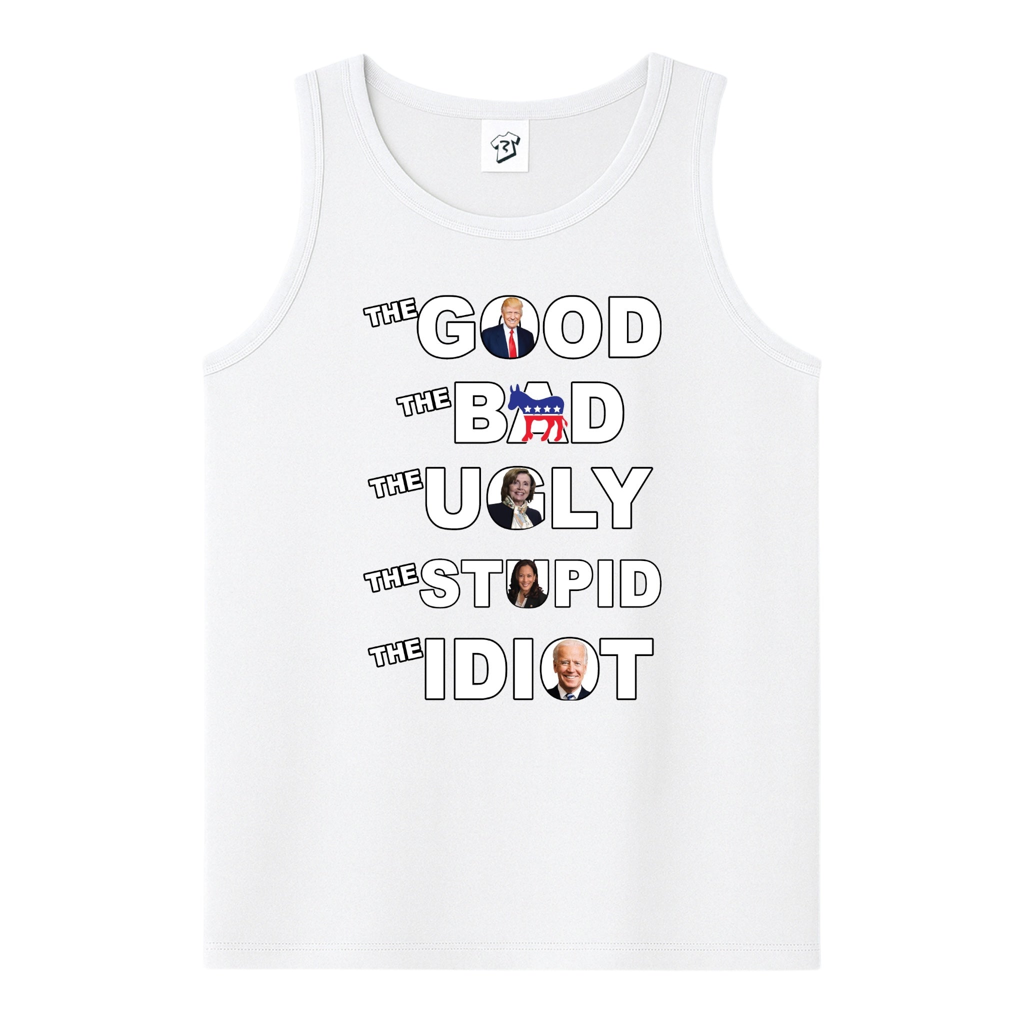 Tees Club tank top The Good The Bad The Ugly The Stupid - Tank Top Navy Size L detail