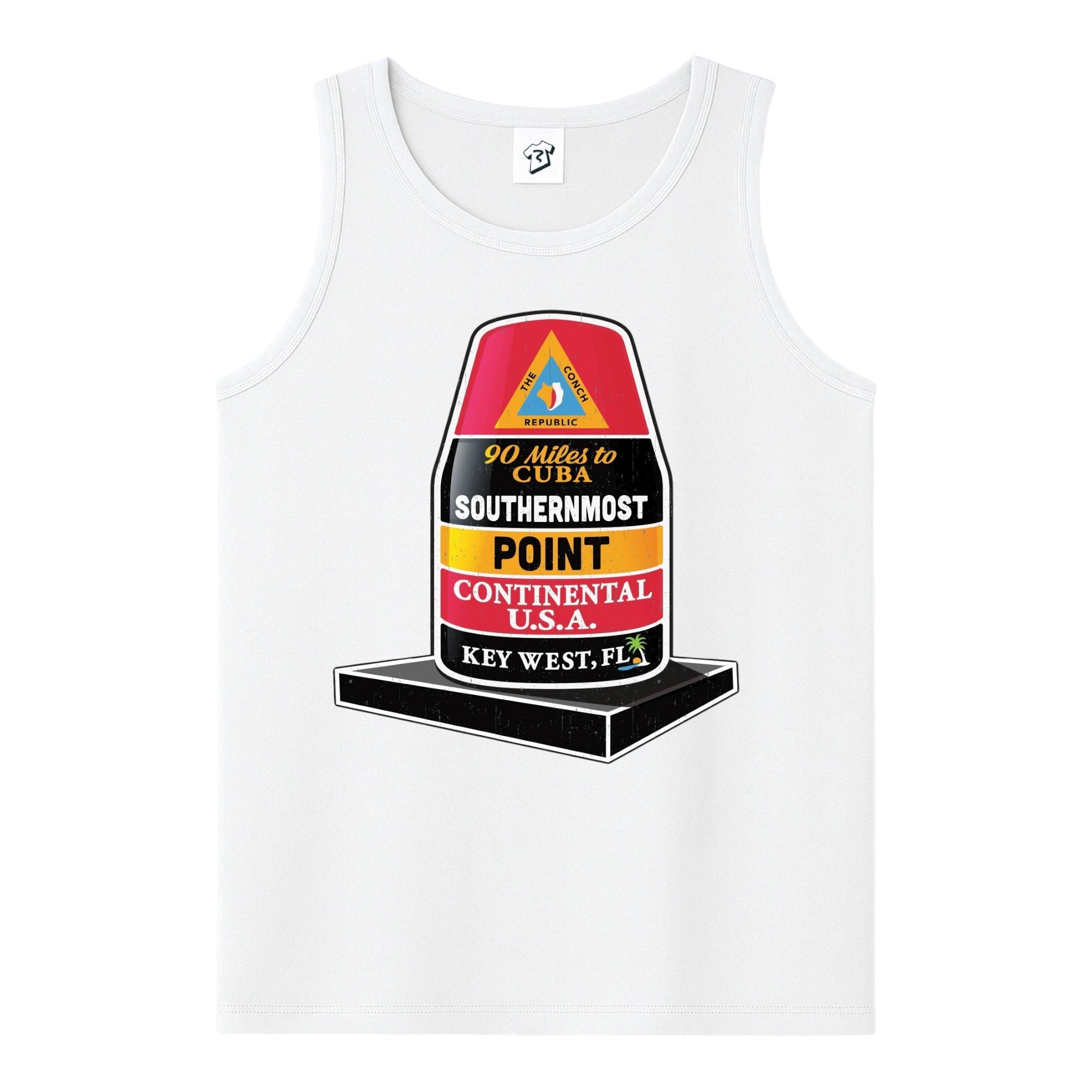 Tees Club tank top Southernmost Point KW - Tank Top Navy Size S front view