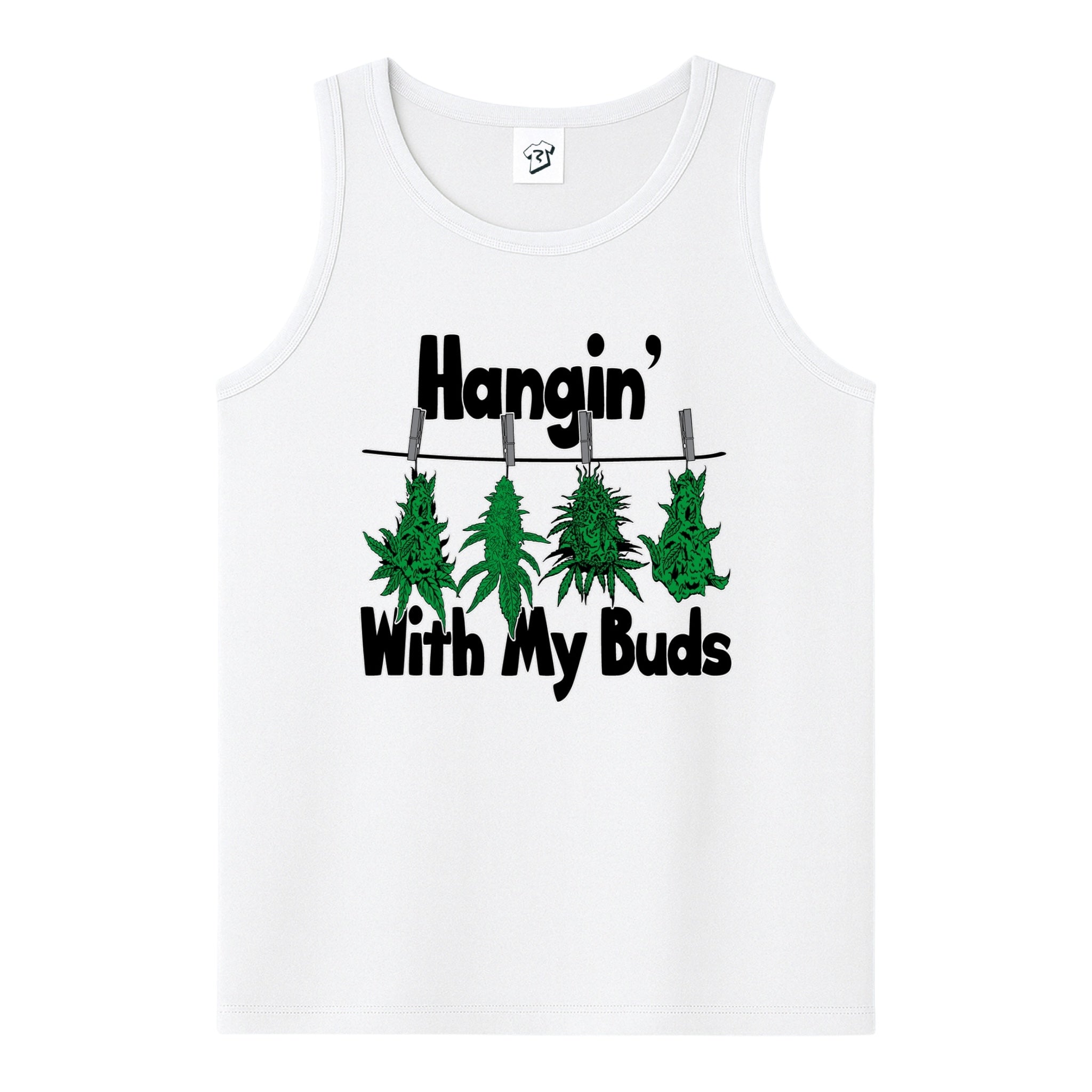 Tees Club tank top Hangin' With My Buds - Tank Top Navy Size L detail