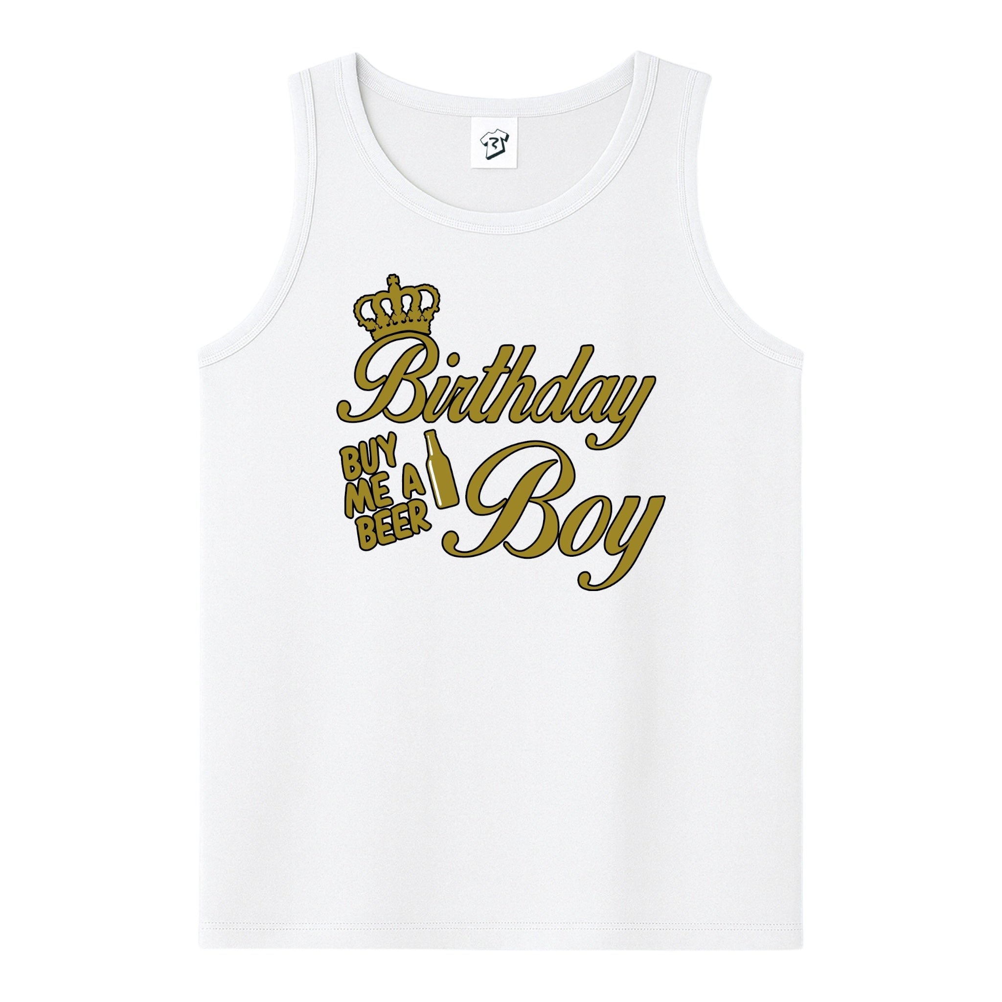 Tees Club tank top Birthday Boy (Buy Me a Beer) - Tank Top Navy Size L detail