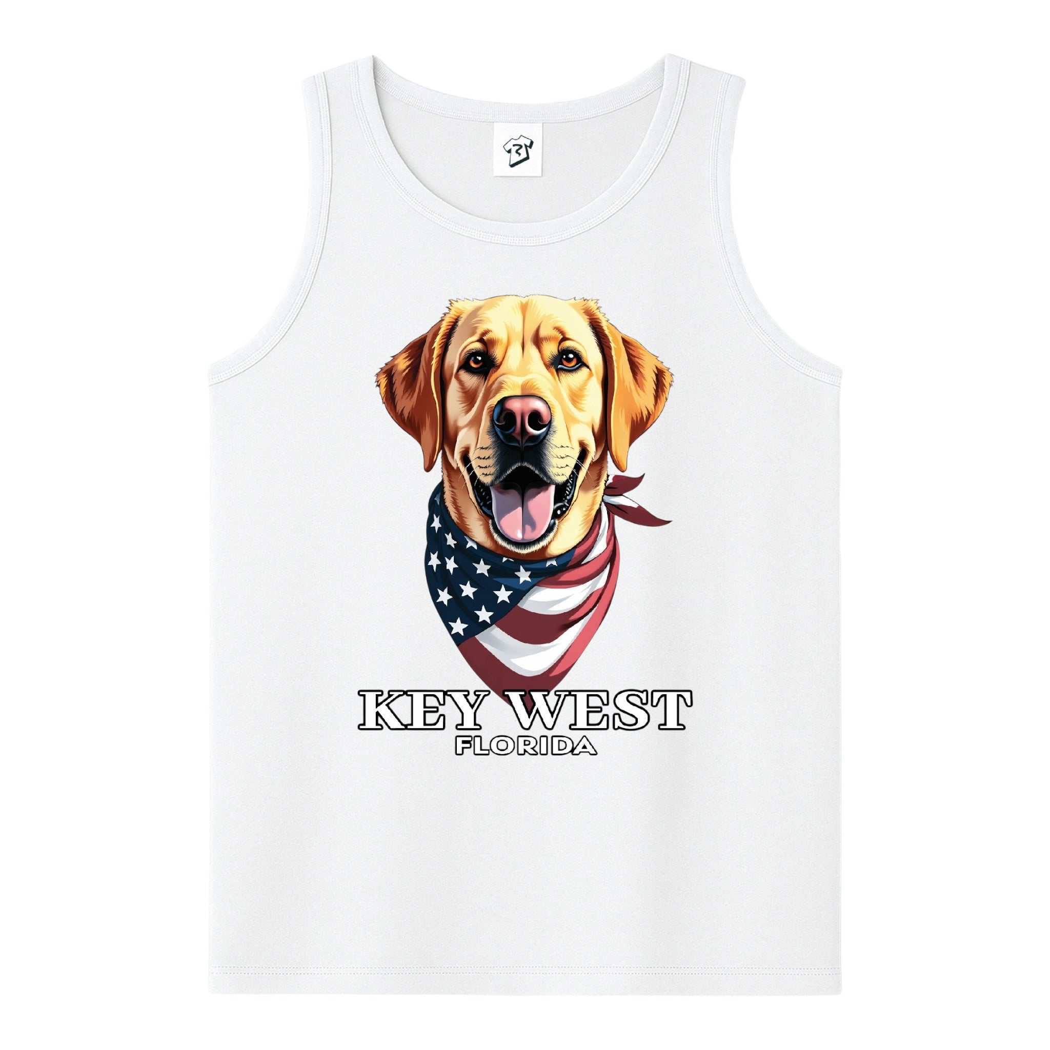 Tees Club tank top Golden Retriever KW - Tank Top Navy Size S front view