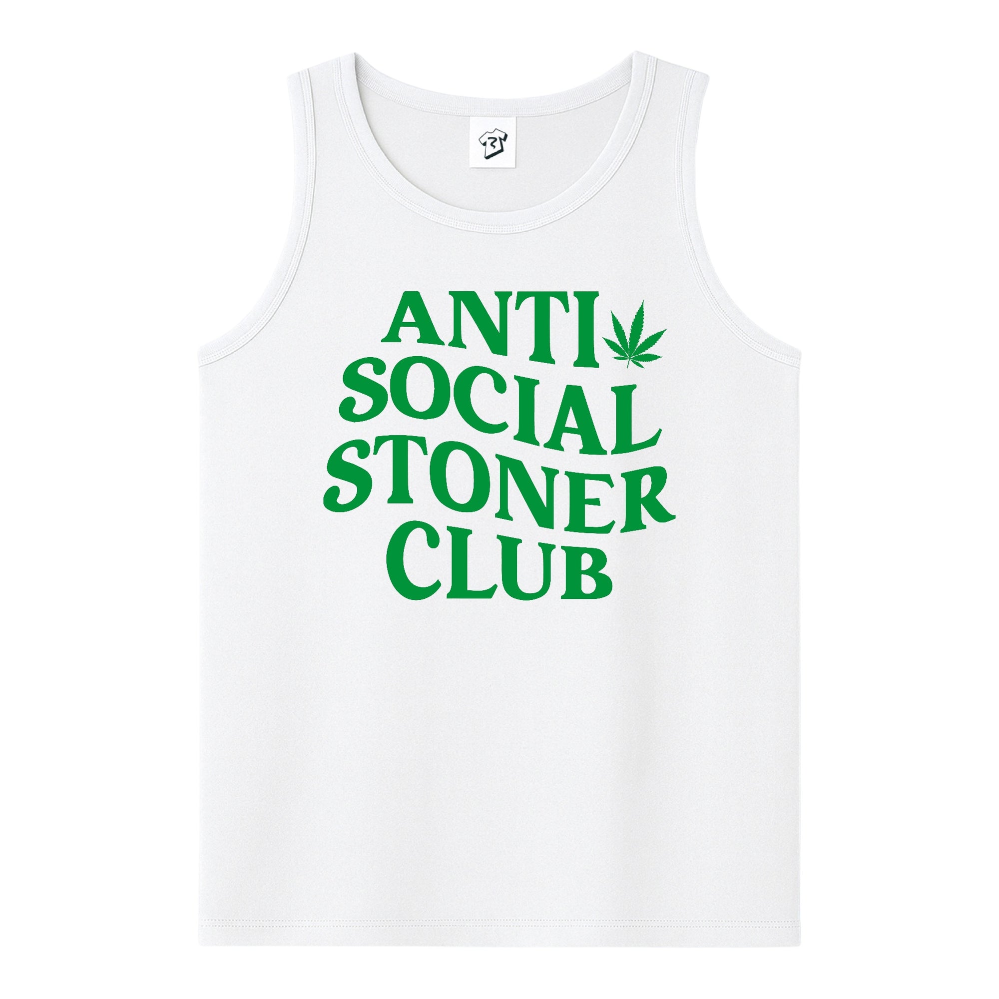 Tees Club tank top Anti Social Stoner Club - Tank Top Navy Size S front view