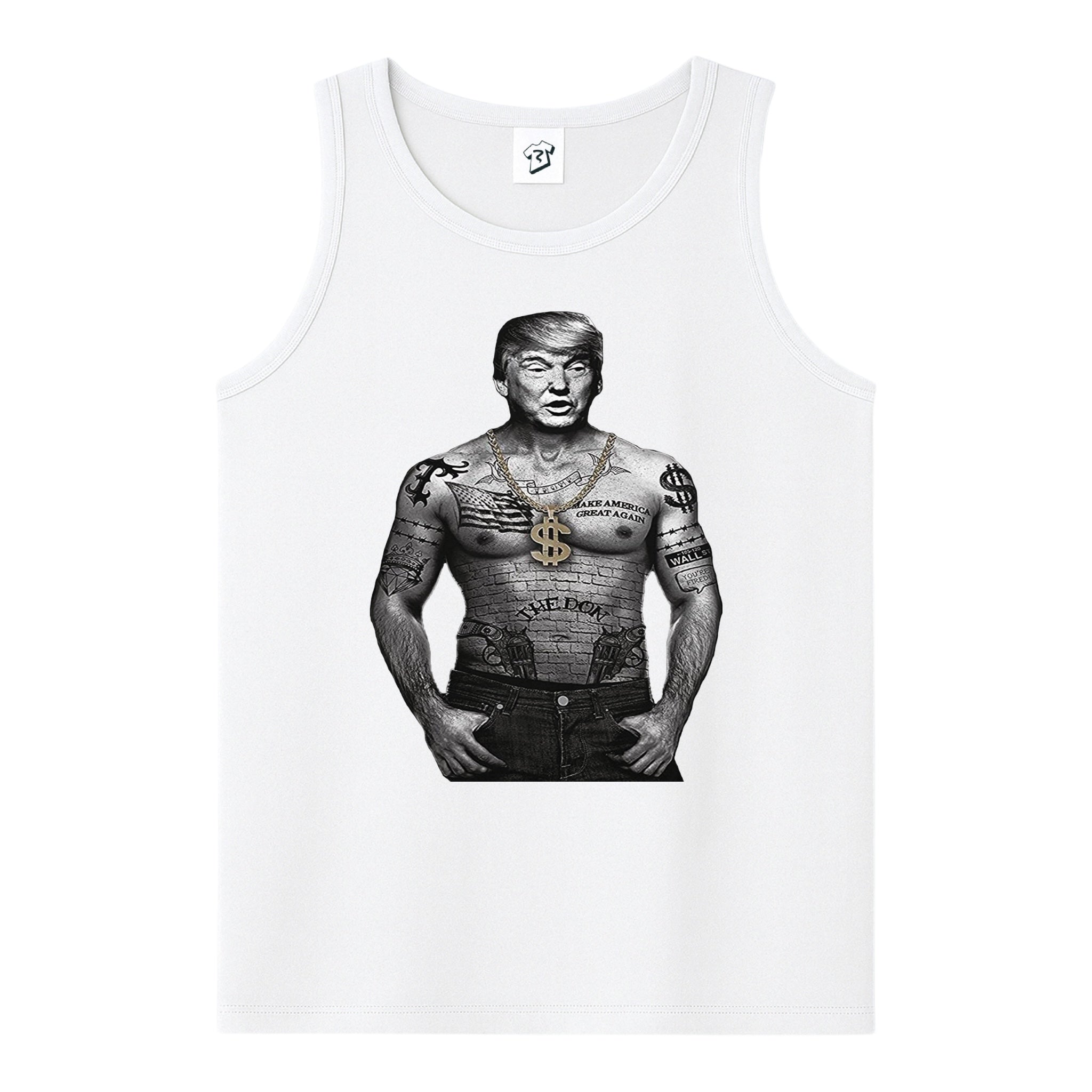 Tees Club tank top Trump Tattooed - Tank Top Navy Size L detail