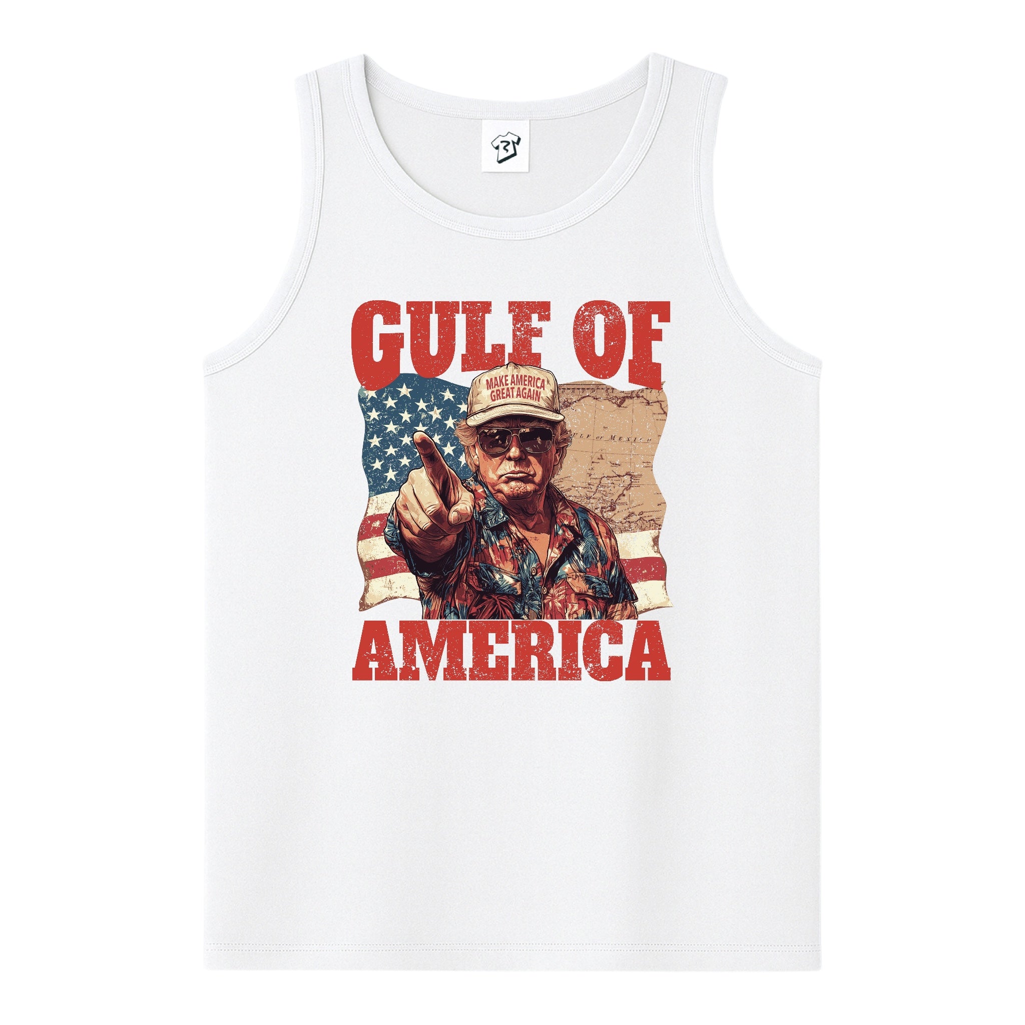 Tees Club tank top Gulf of America Jimmy Buffett - Tank Top Navy Size L detail