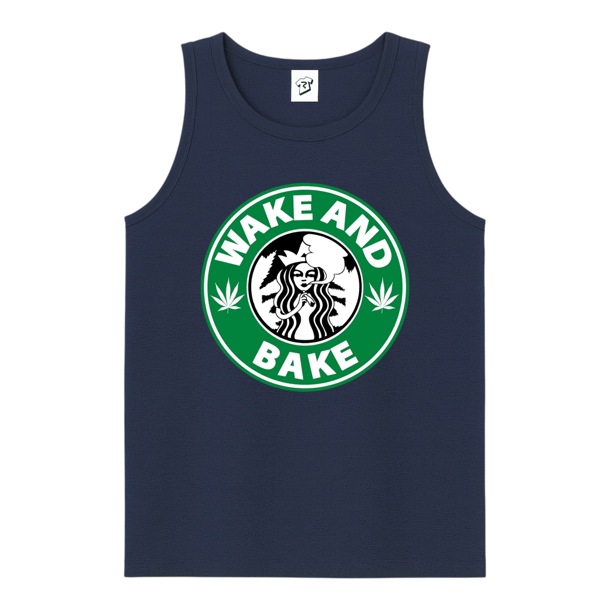 Tees Club tank top Wake N' Bake - Tank Top Navy Size S front view