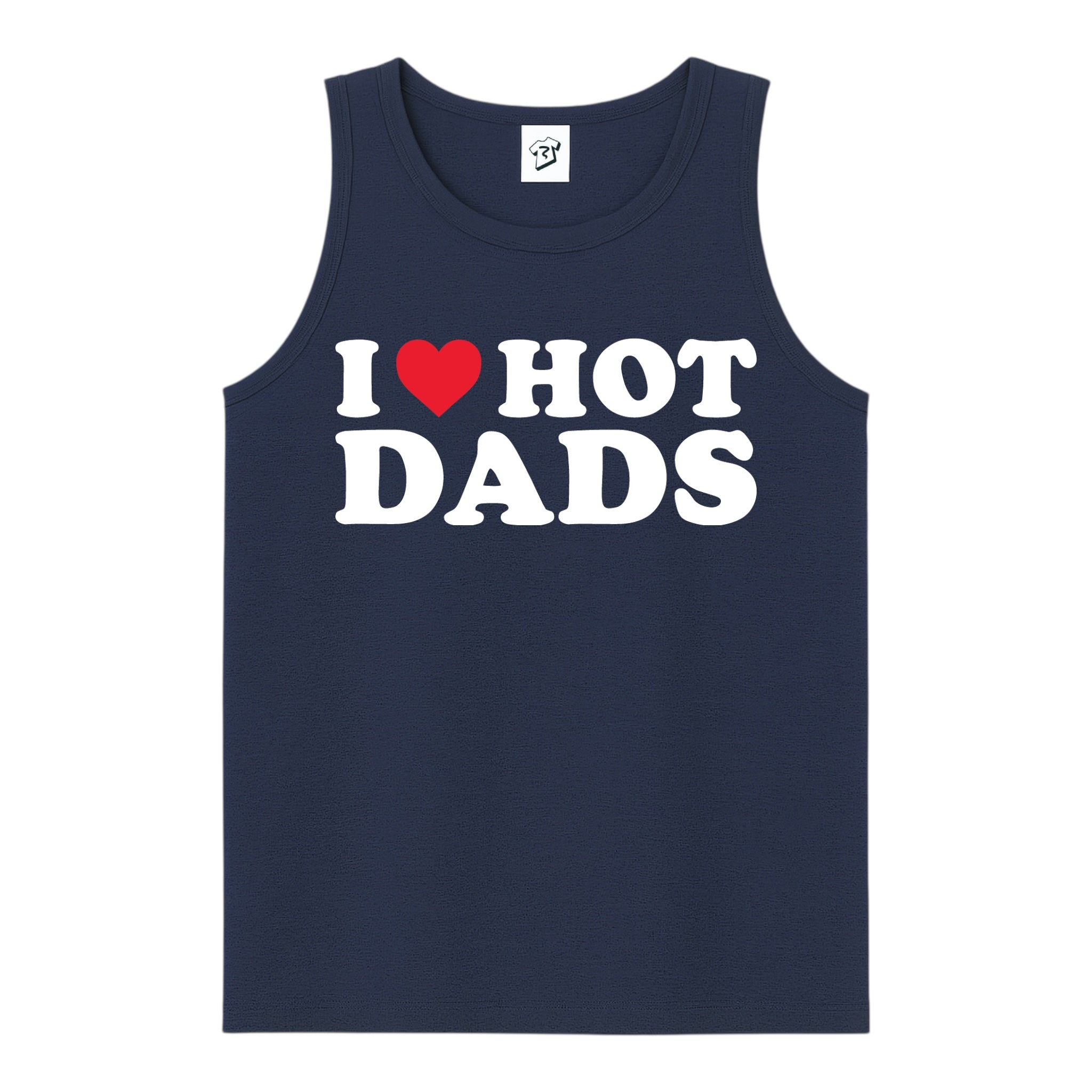 Tees Club tank top I Love Hot Dads - Tank Top Navy Size M detail