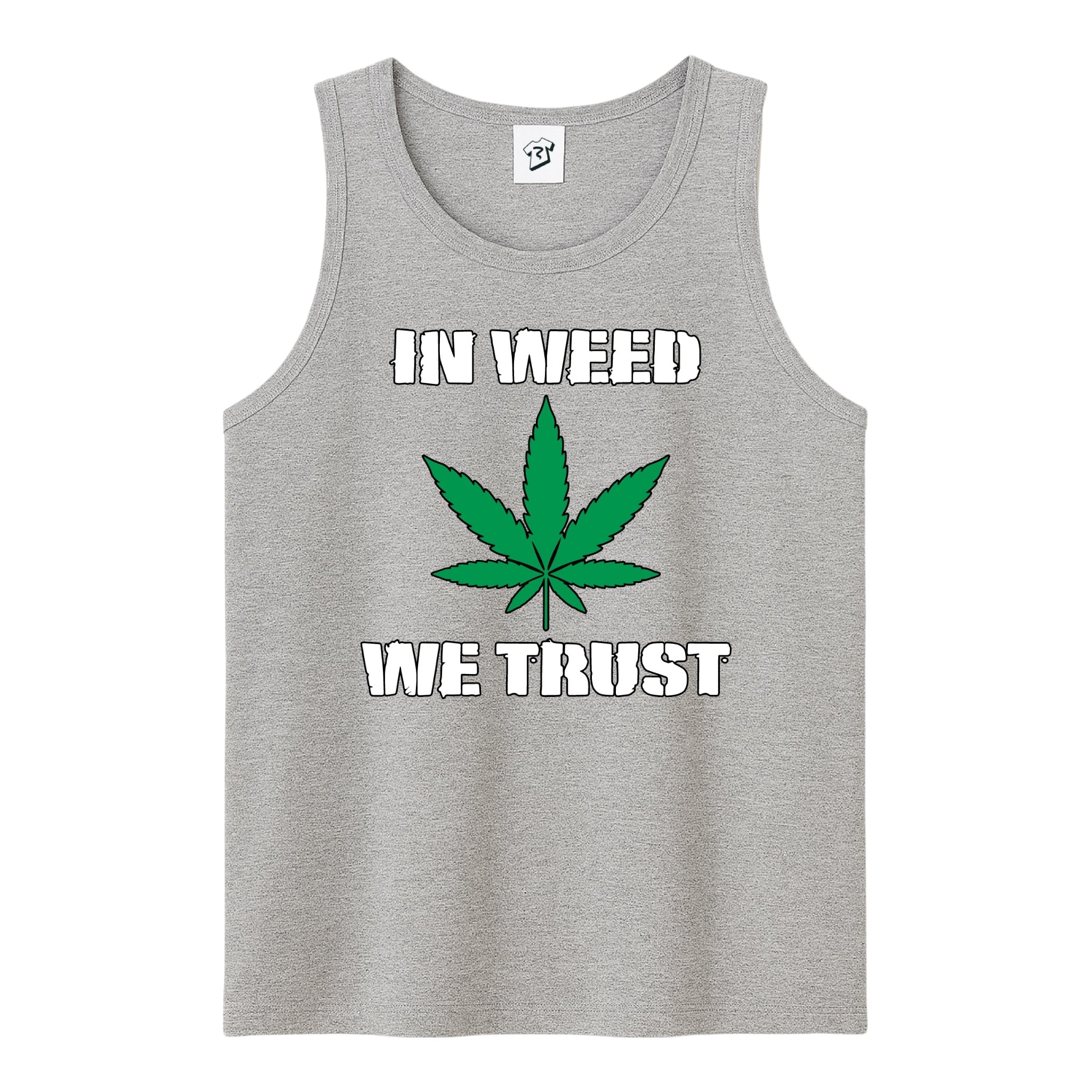Tees Club tank top In Weed We Trust - Tank Top Navy Size M detail