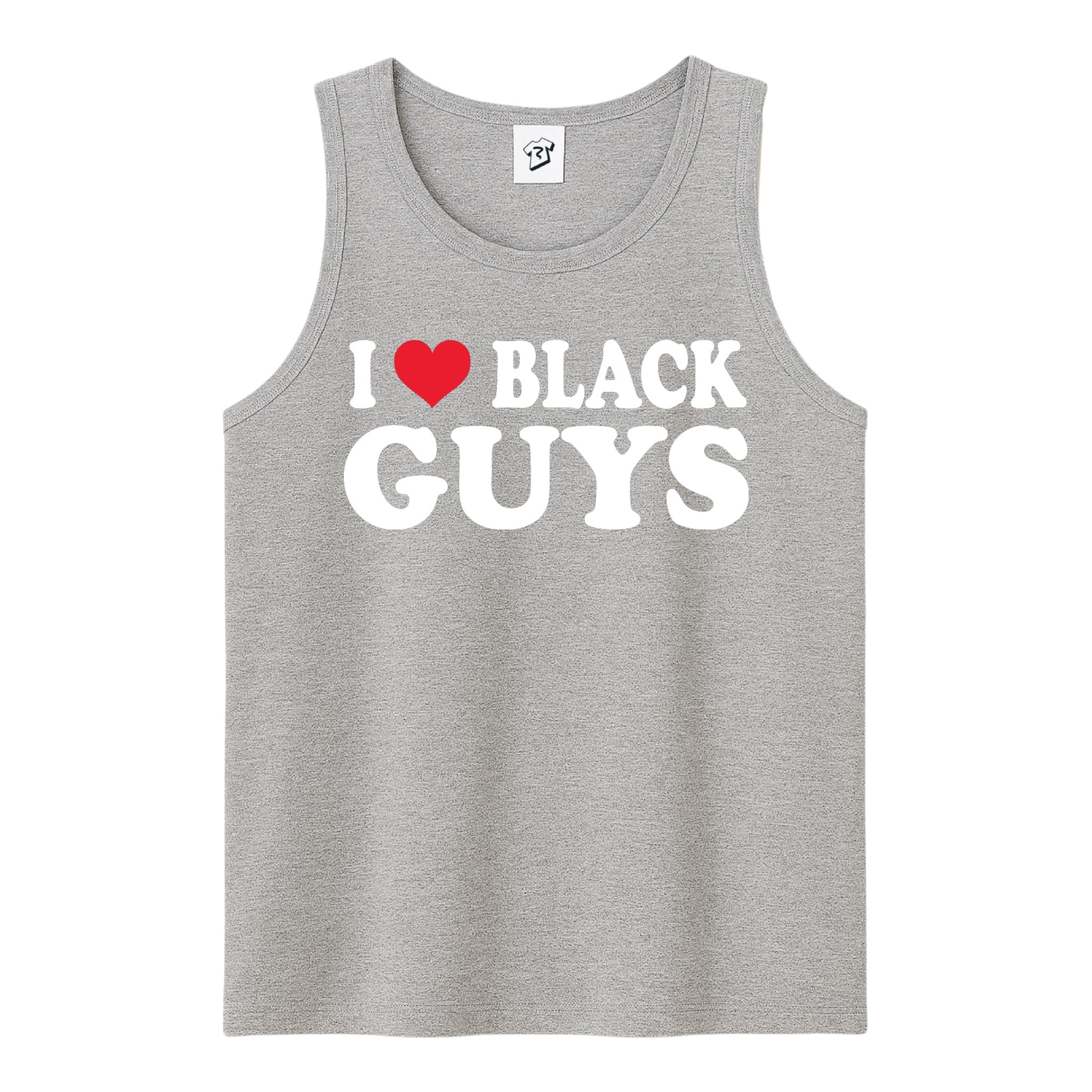 Tees Club tank top I Love Black Guys - Tank Top Navy Size S back view