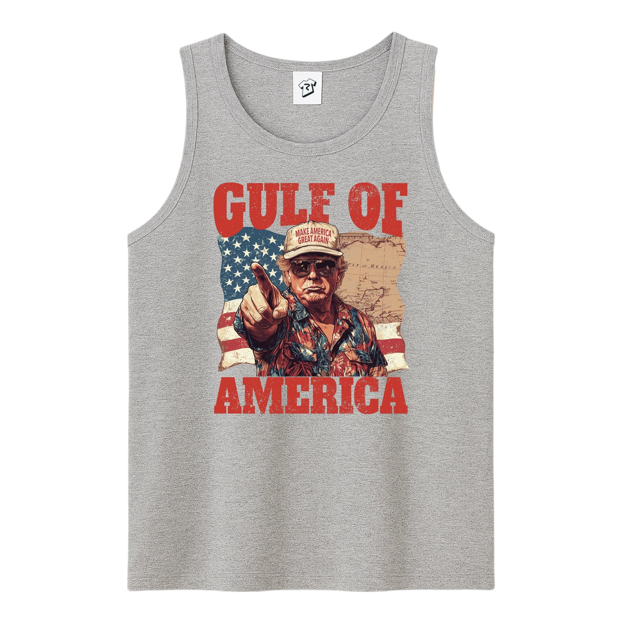 Tees Club tank top Gulf of America Jimmy Buffett - Tank Top Navy Size M detail