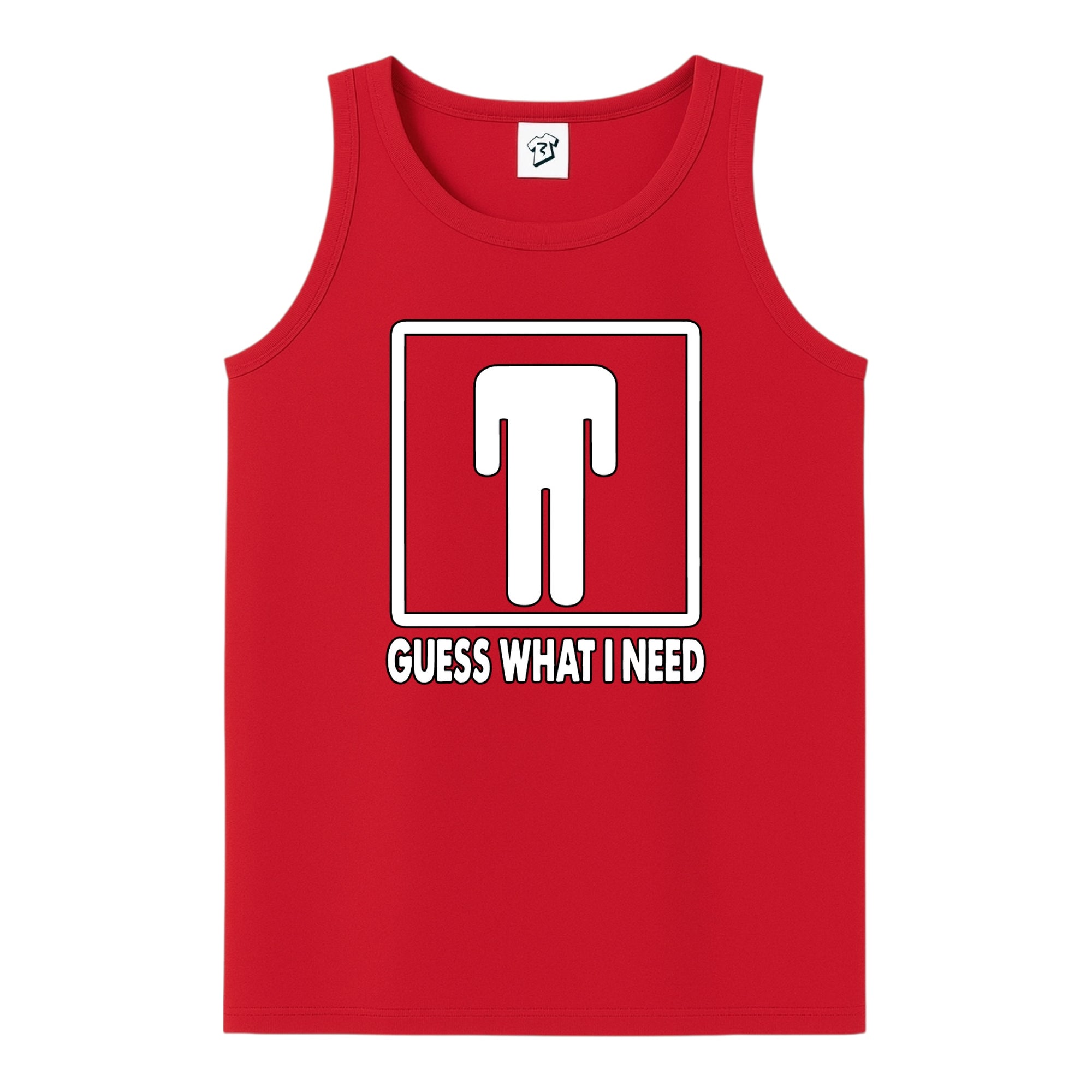 Tees Club tank top Guess What I Need - Tank Top Navy Size S front view