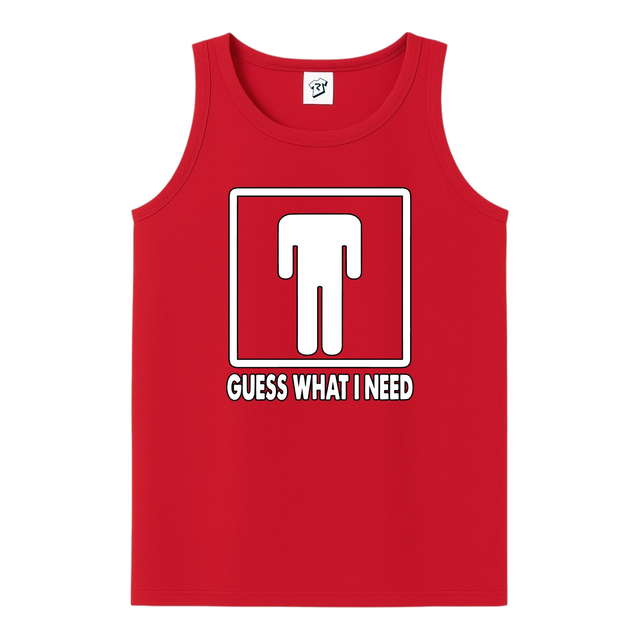 Tees Club tank top Guess What I Need - Tank Top Navy Size S front view