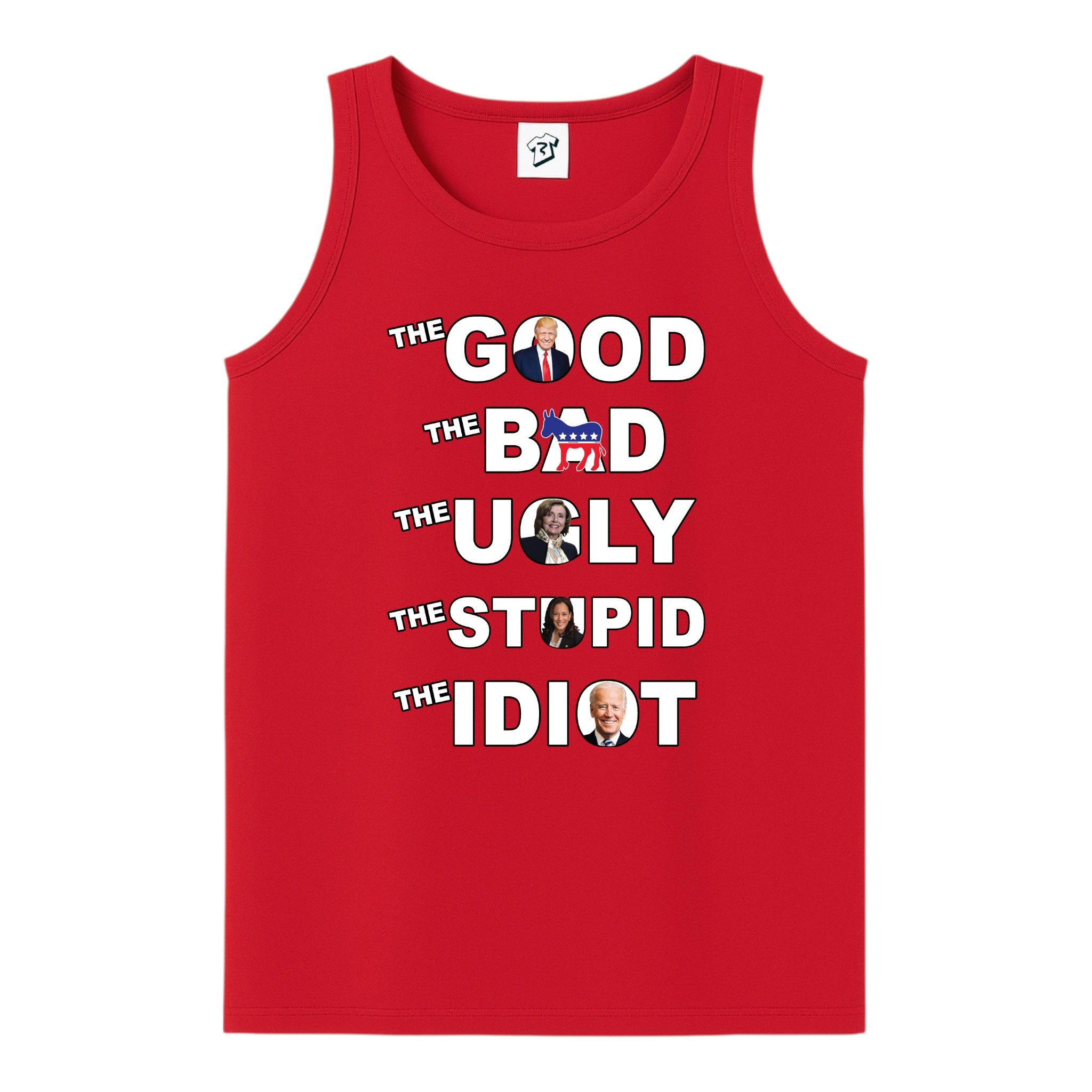Tees Club tank top The Good The Bad The Ugly The Stupid - Tank Top Navy Size S front view