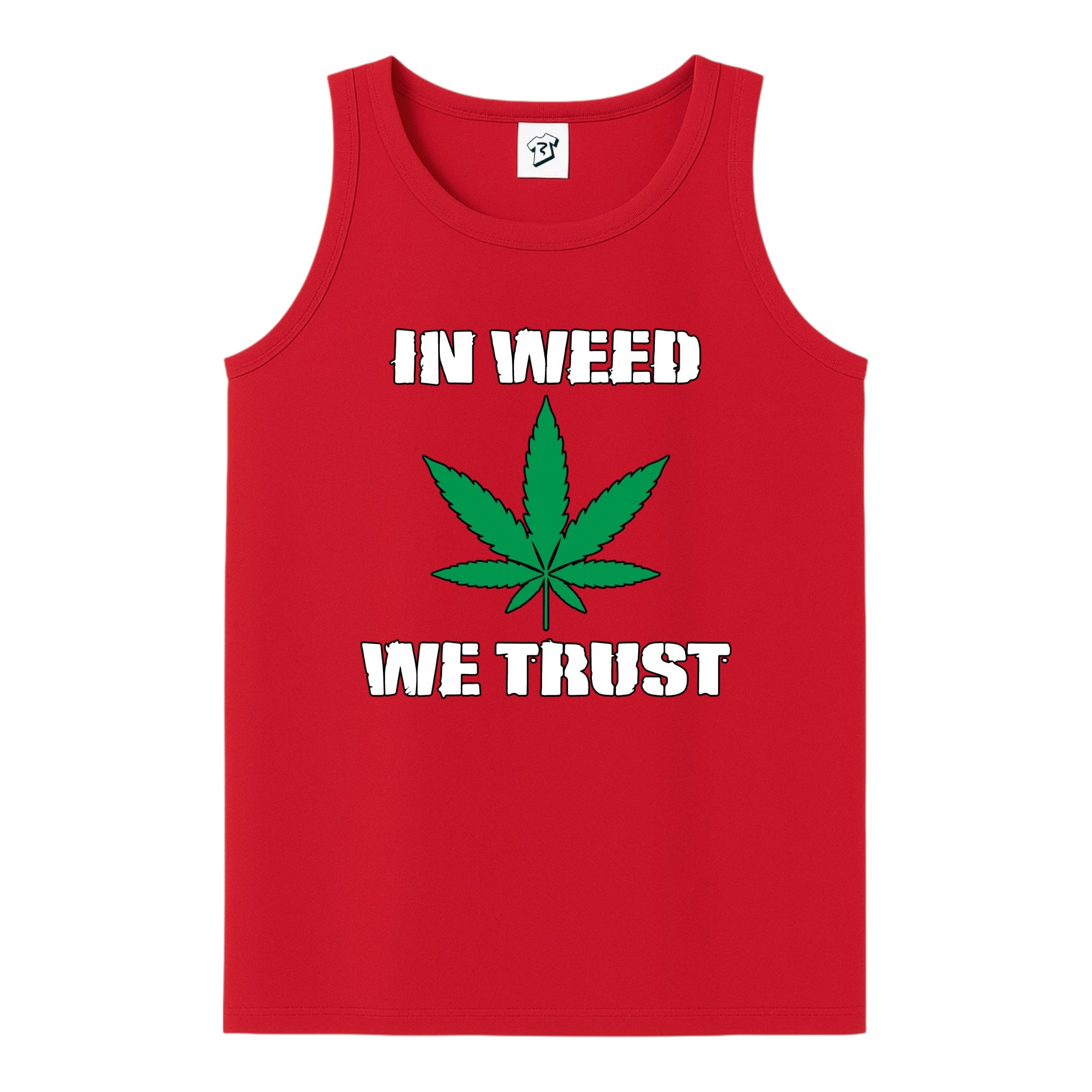Tees Club tank top In Weed We Trust - Tank Top Navy Size S front view