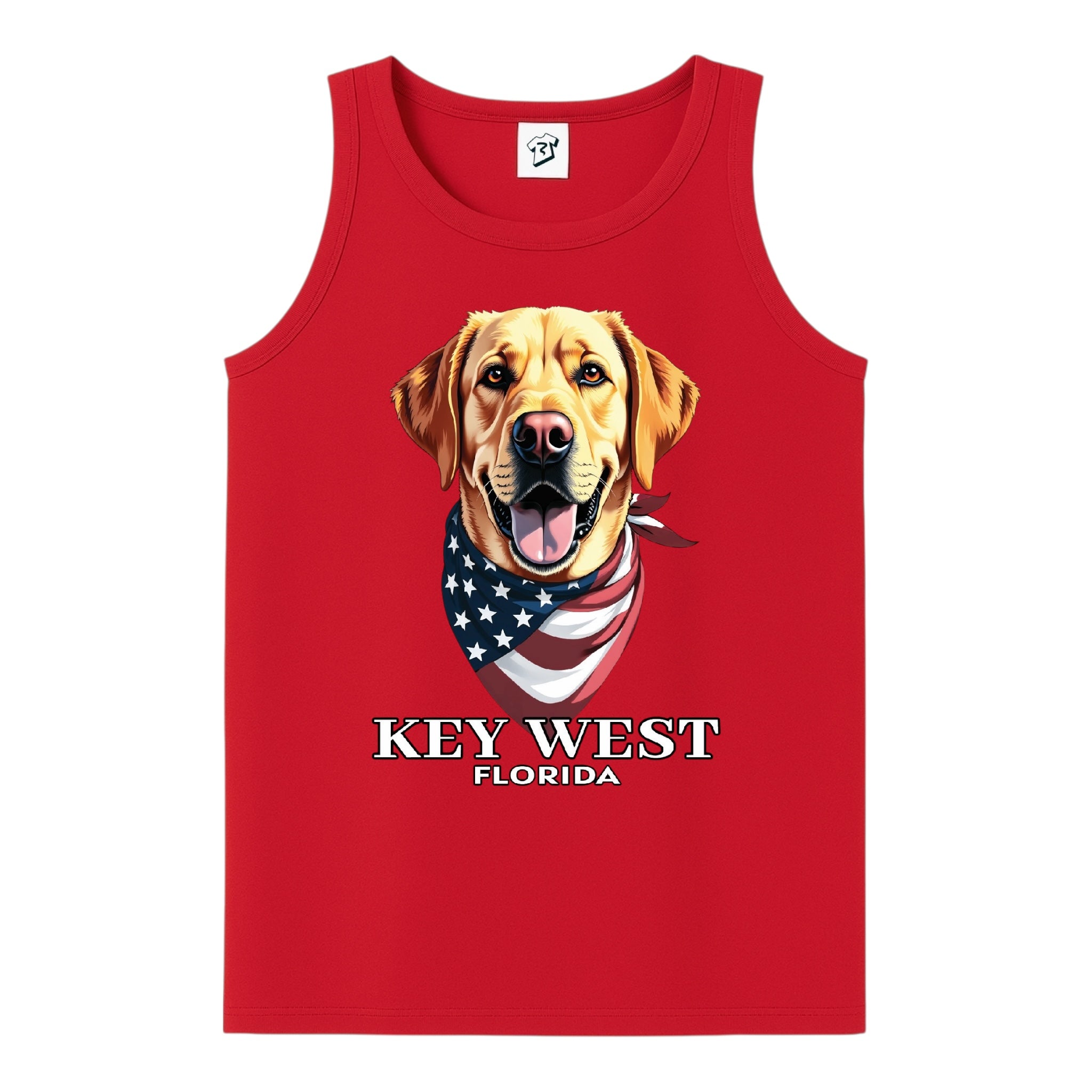 Tees Club tank top Golden Retriever KW - Tank Top Navy Size L detail