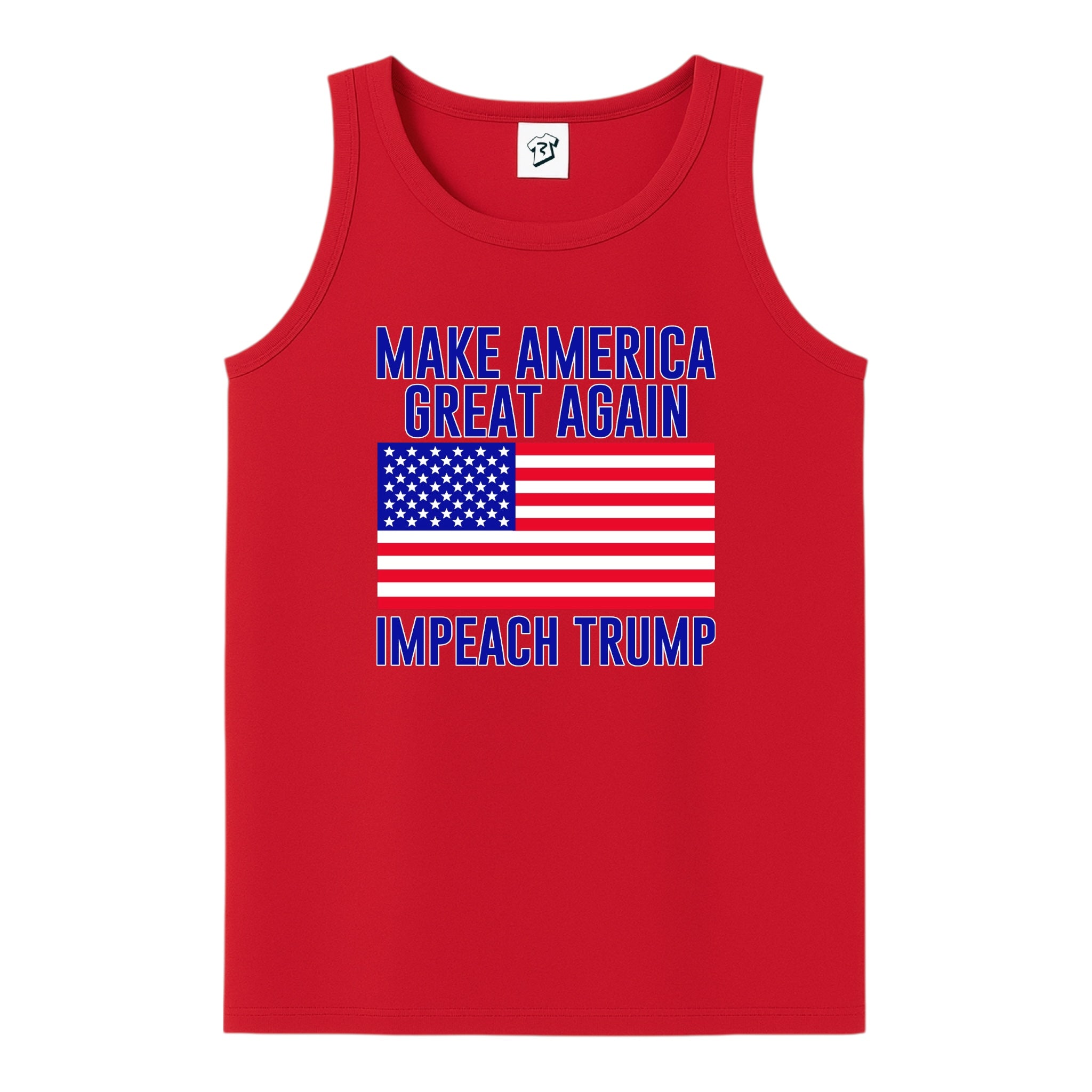 Tees Club tank top Impeach Trump - Tank Top Navy Size L detail