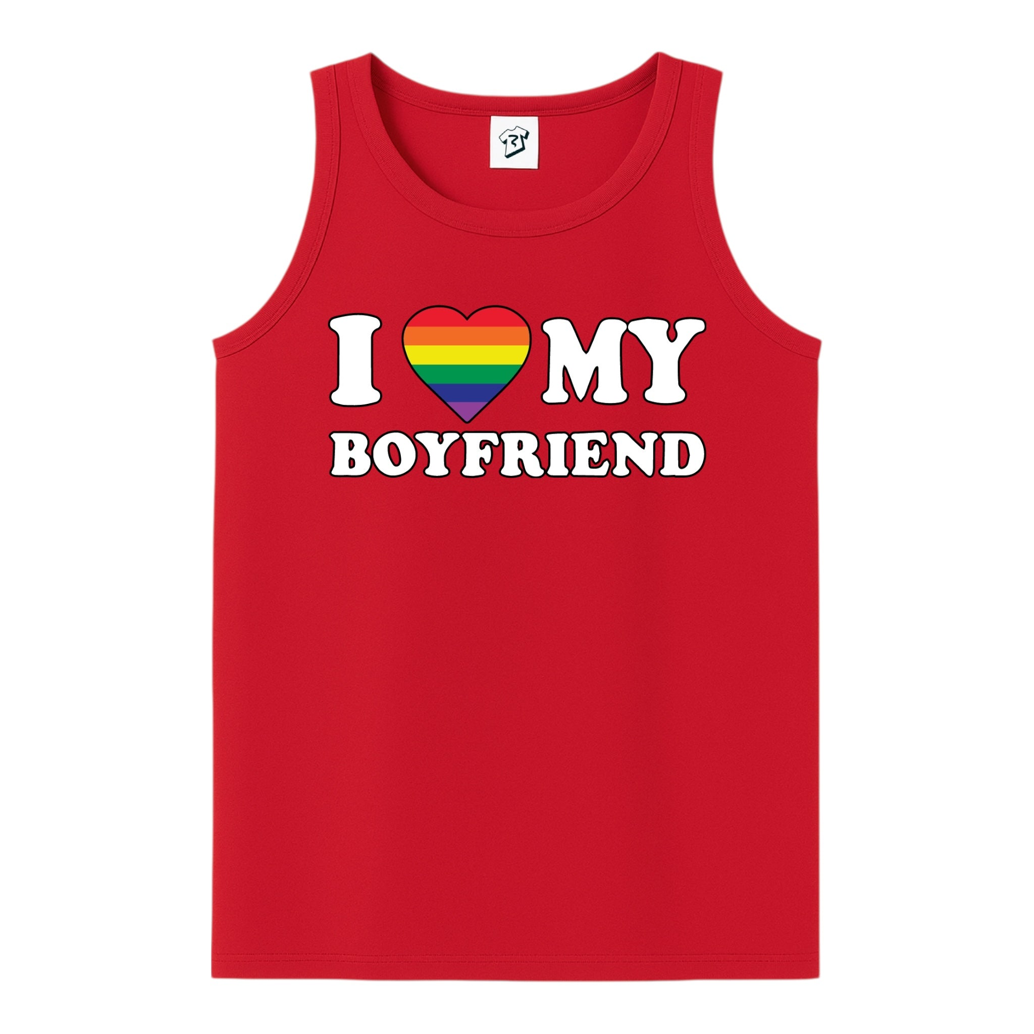 Tees Club tank top I Love My Boyfriend (Pride) - Tank Top Navy Size L detail