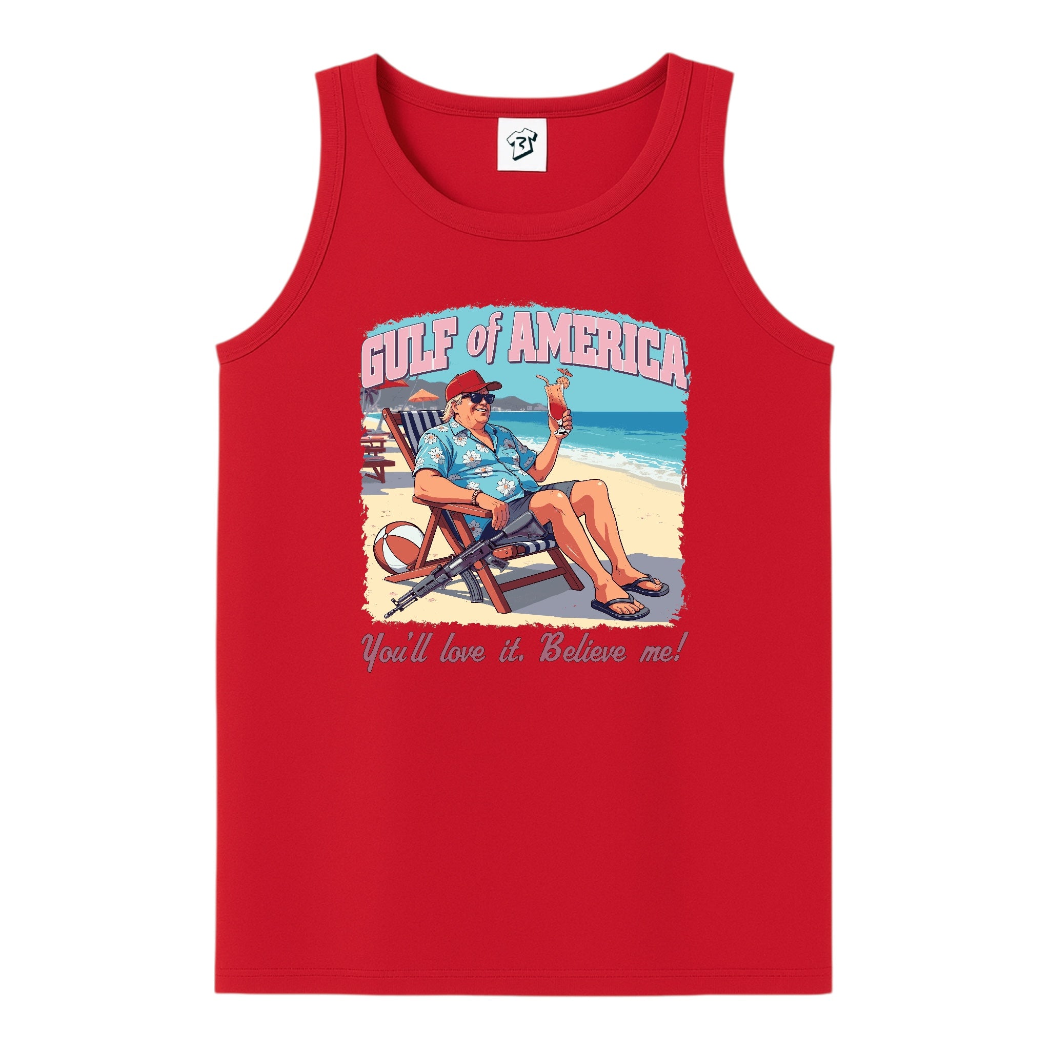 Tees Club tank top Gulf of America You'll Love It Believe Me - Tank Top Navy Size L detail