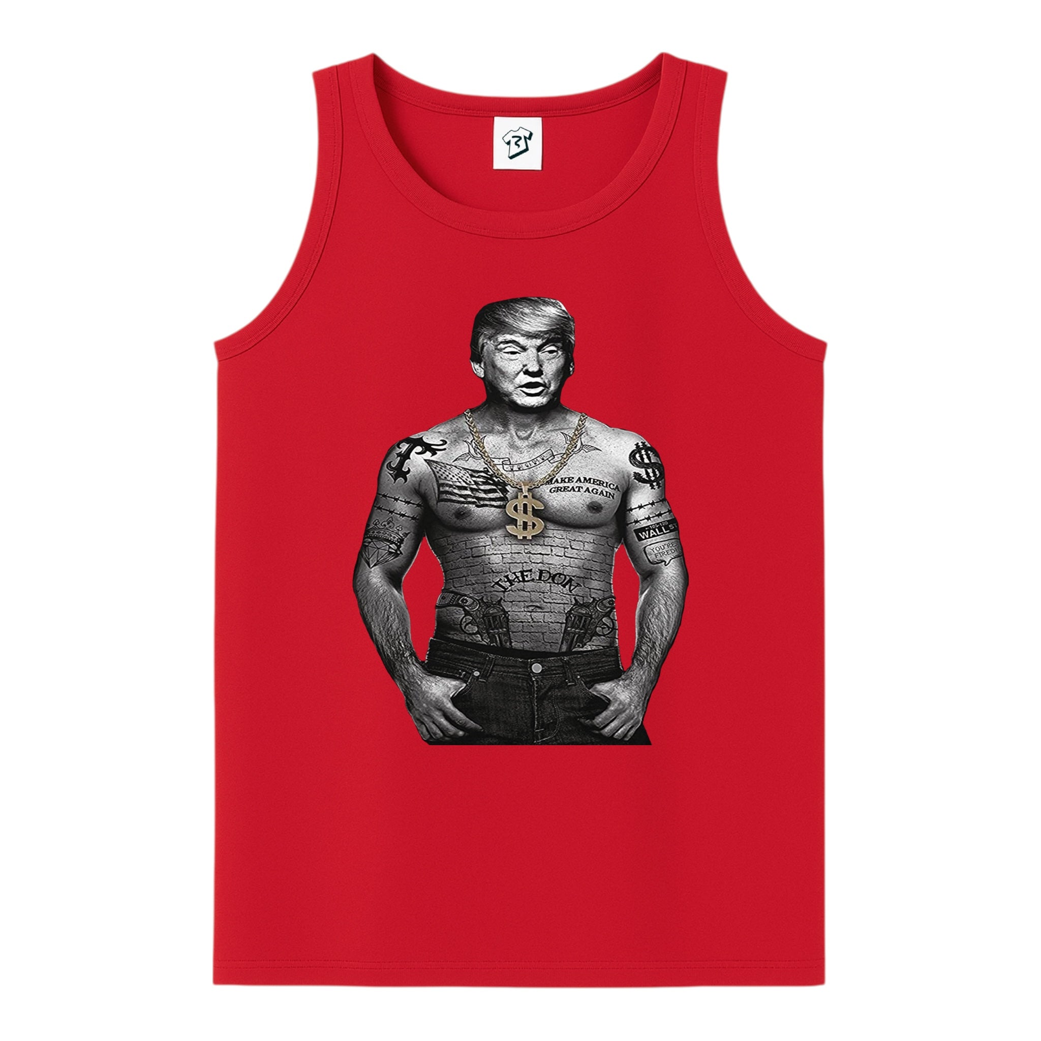 Tees Club tank top Trump Tattooed - Tank Top Navy Size L detail