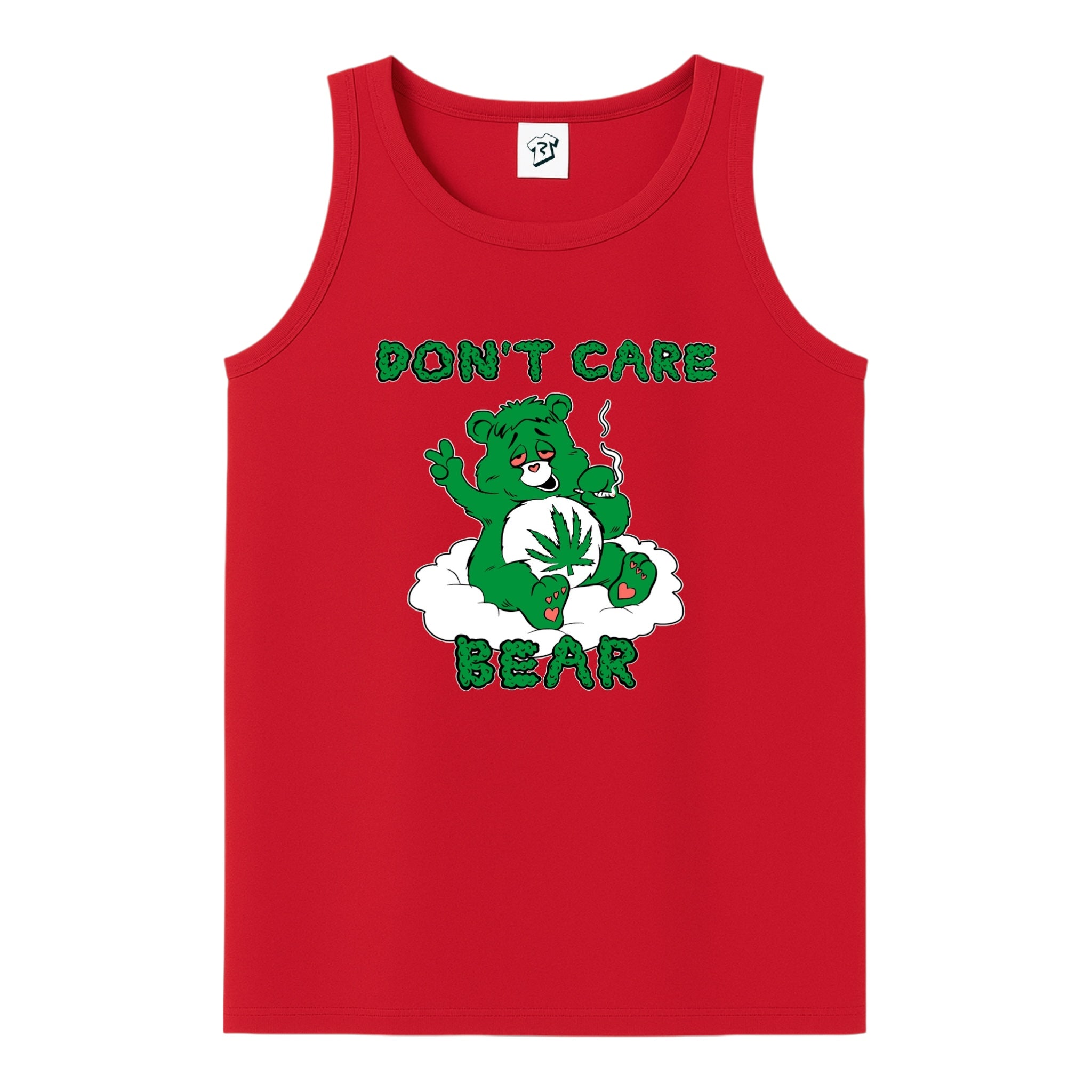 Tees Club tank top Don't Care Lazy Bear - Tank Top Navy Size L detail