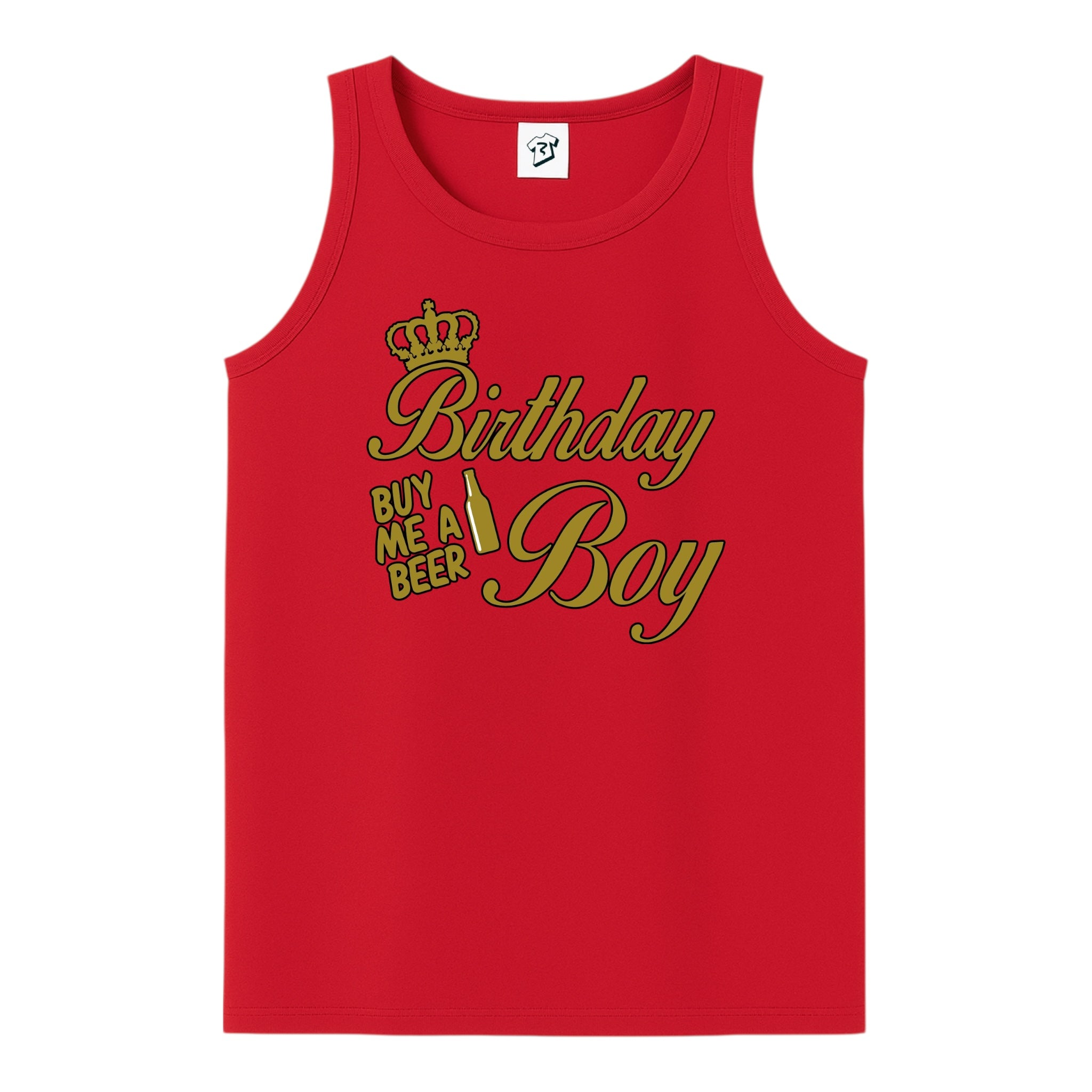 Tees Club tank top Birthday Boy (Buy Me a Beer) - Tank Top Navy Size L detail