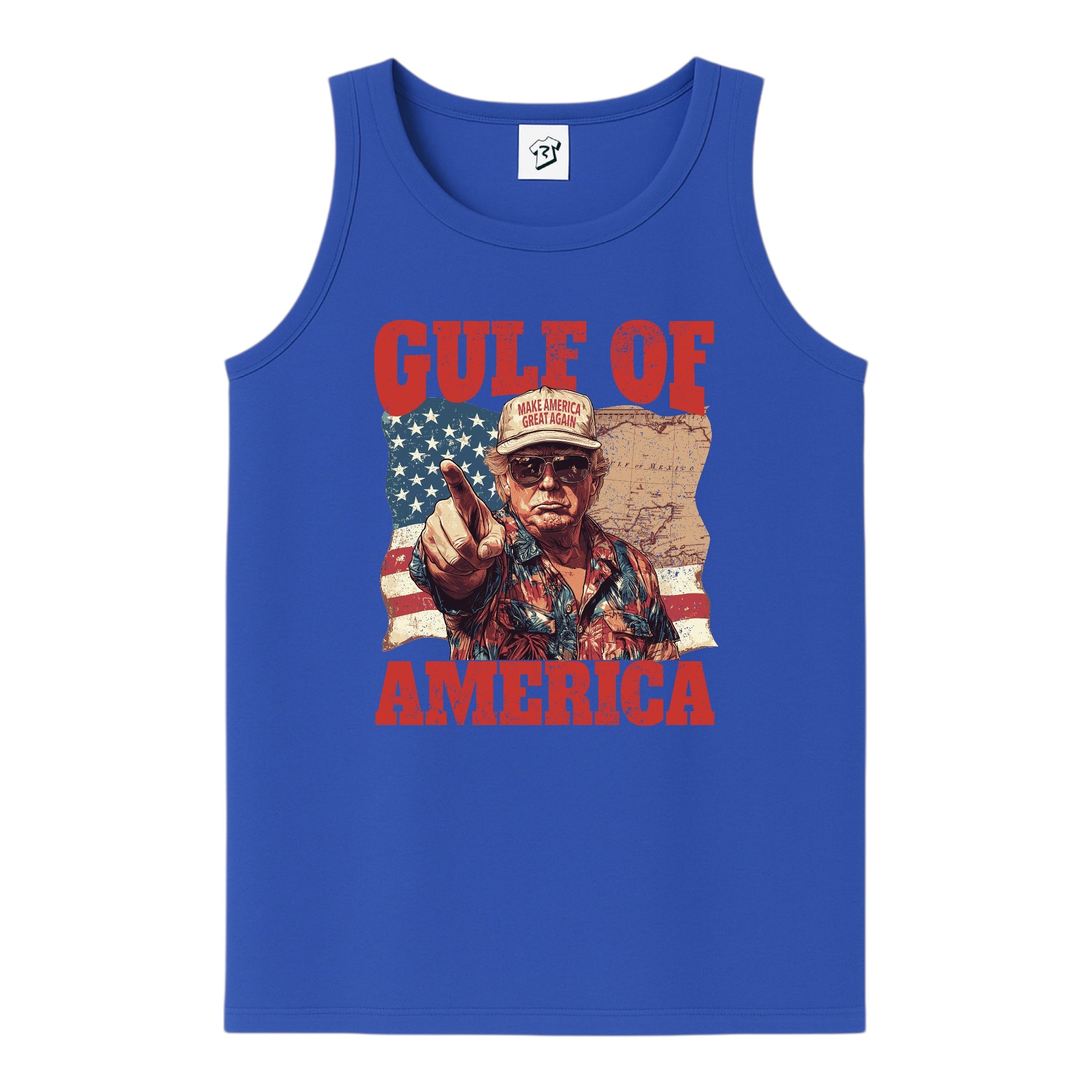 Tees Club tank top Gulf of America Jimmy Buffett - Tank Top Navy Size M detail