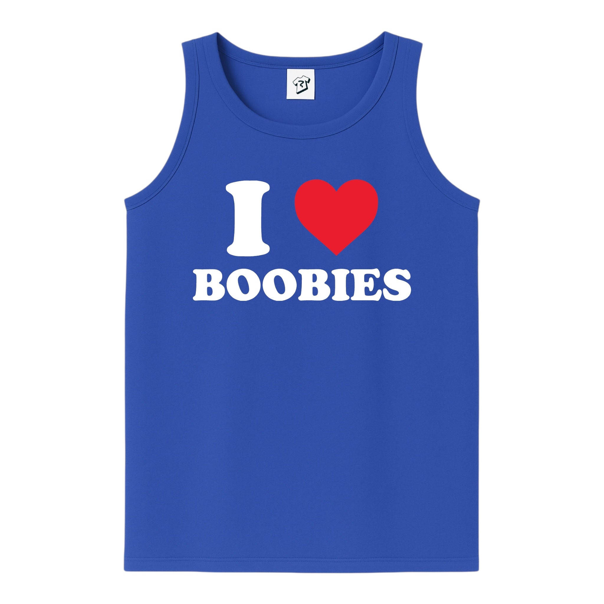 Tees Club tank top I Love Boobies - Tank Top Navy Size M detail
