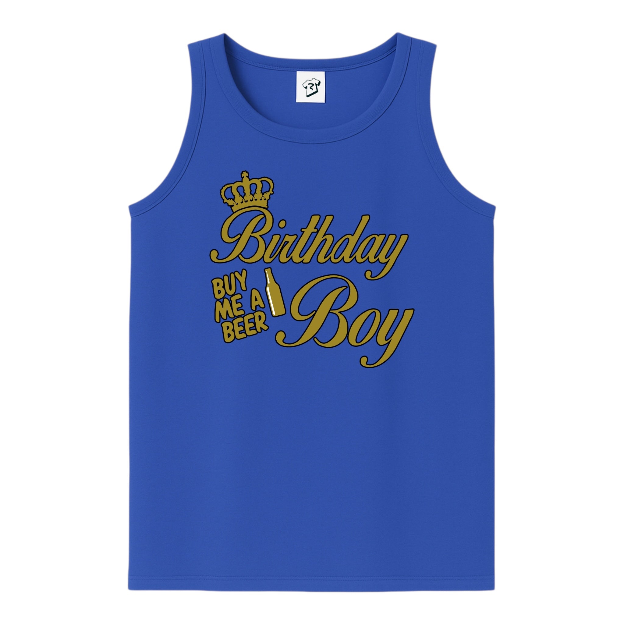 Tees Club tank top Birthday Boy (Buy Me a Beer) - Tank Top Navy Size M detail