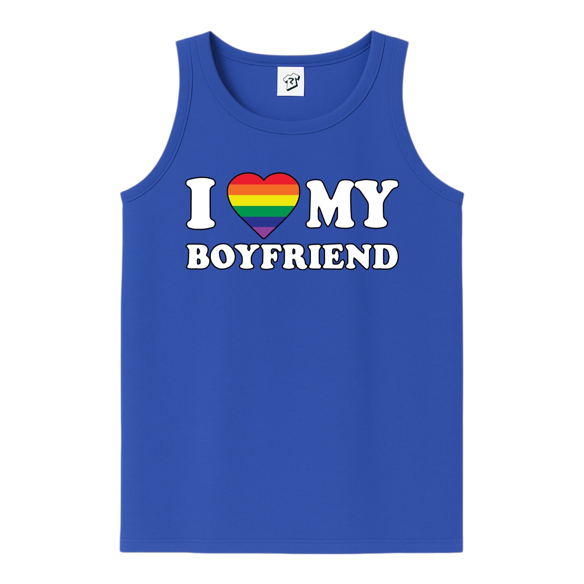 Tees Club tank top I Love My Boyfriend (Pride) - Tank Top Navy Size M detail
