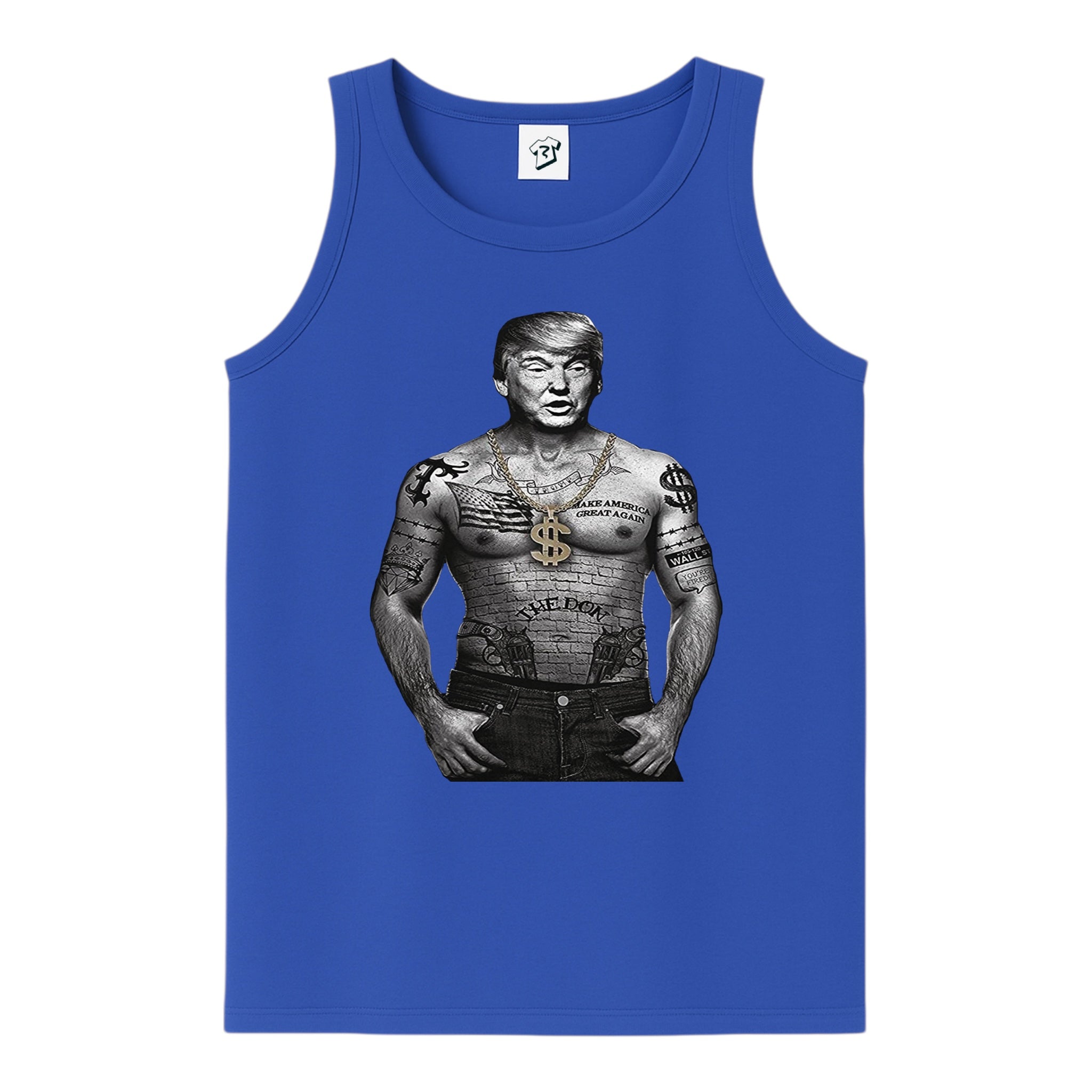 Tees Club tank top Trump Tattooed - Tank Top Navy Size M detail