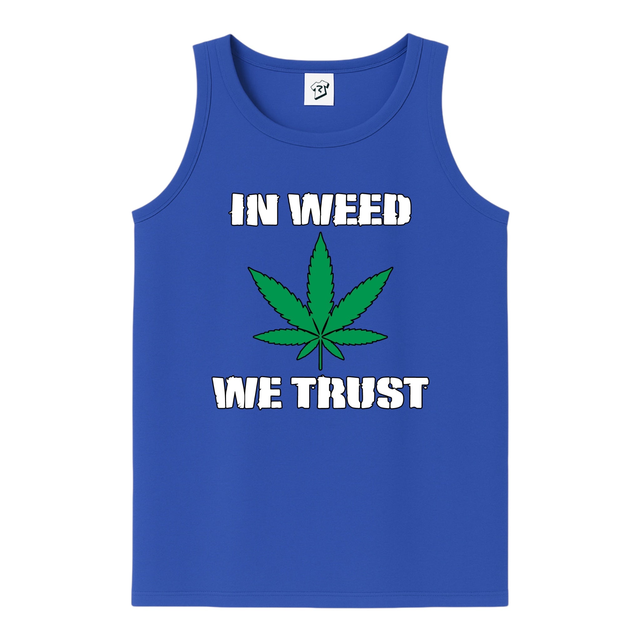 Tees Club tank top In Weed We Trust - Tank Top Navy Size L detail