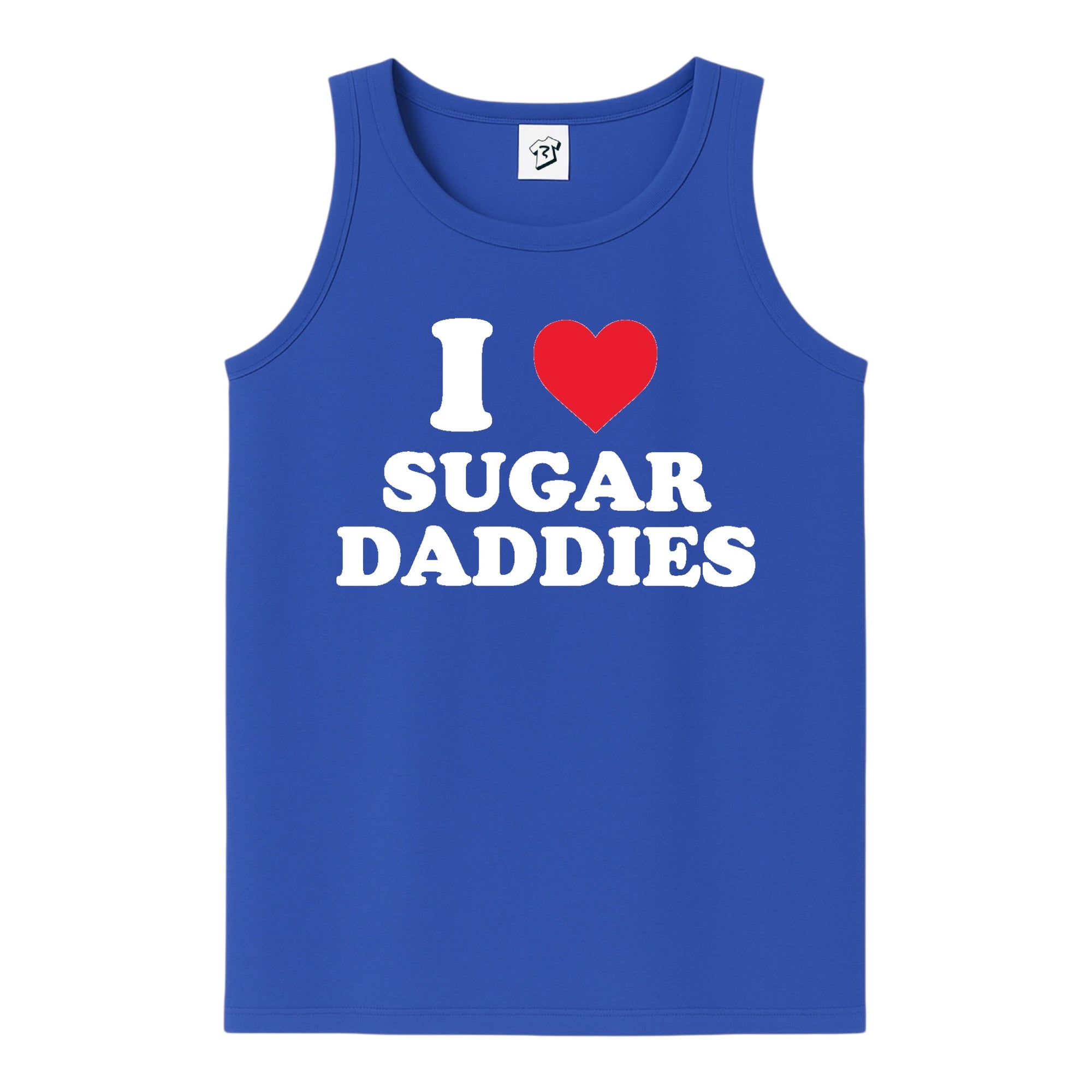 Tees Club tank top I Love Sugar Daddies - Tank Top Navy Size S front view