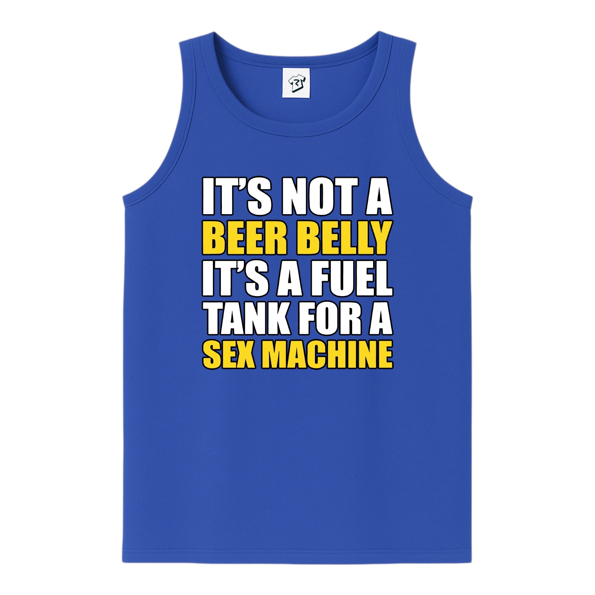 Tees Club tank top It's Not a Beer Belly - Tank Top Navy Size M detail