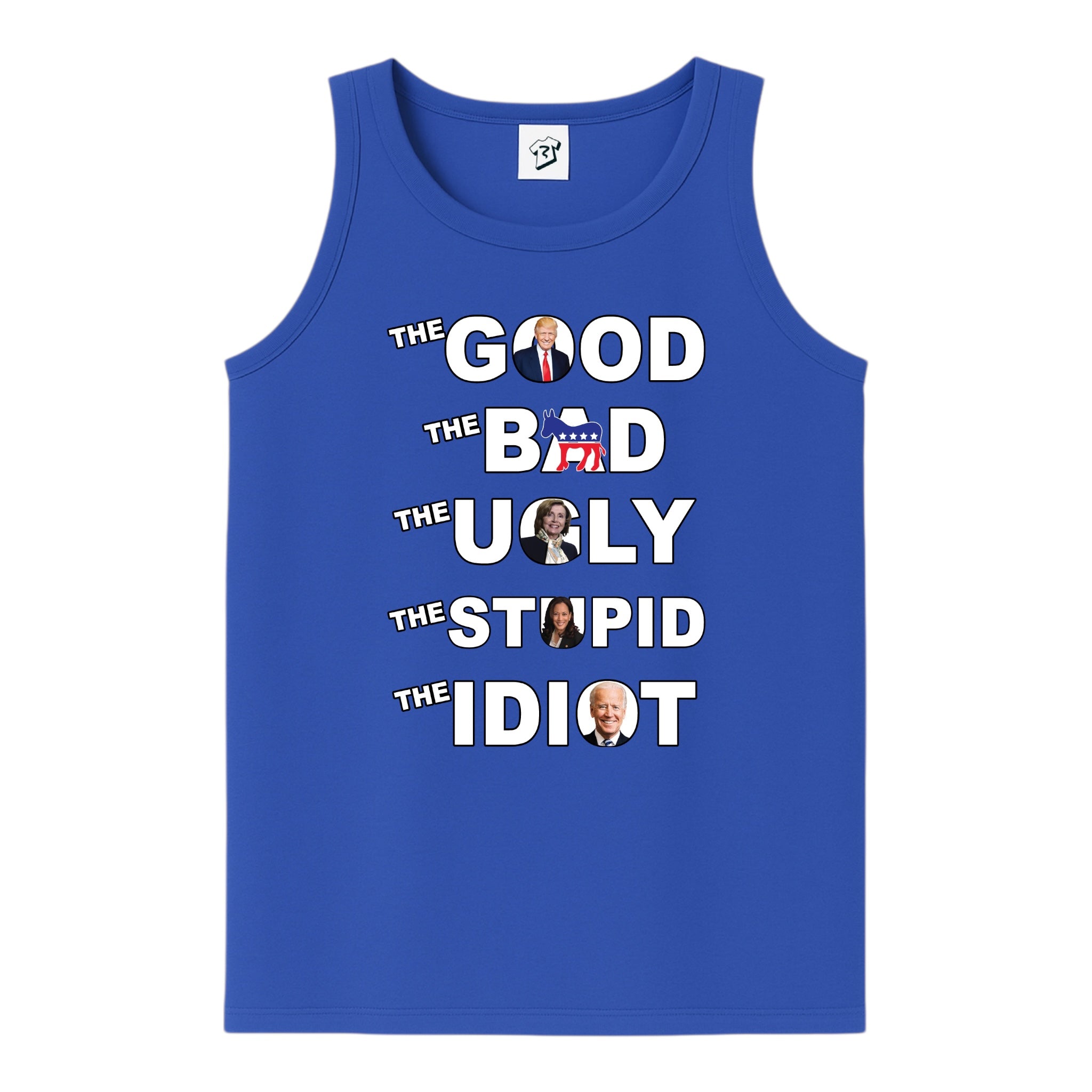 Tees Club tank top The Good The Bad The Ugly The Stupid - Tank Top Navy Size L detail