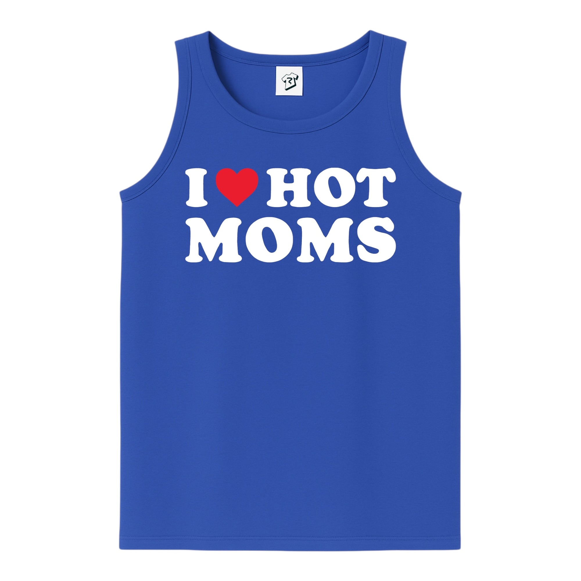 Tees Club tank top I Love Hot Moms - Tank Top Navy Size S front view