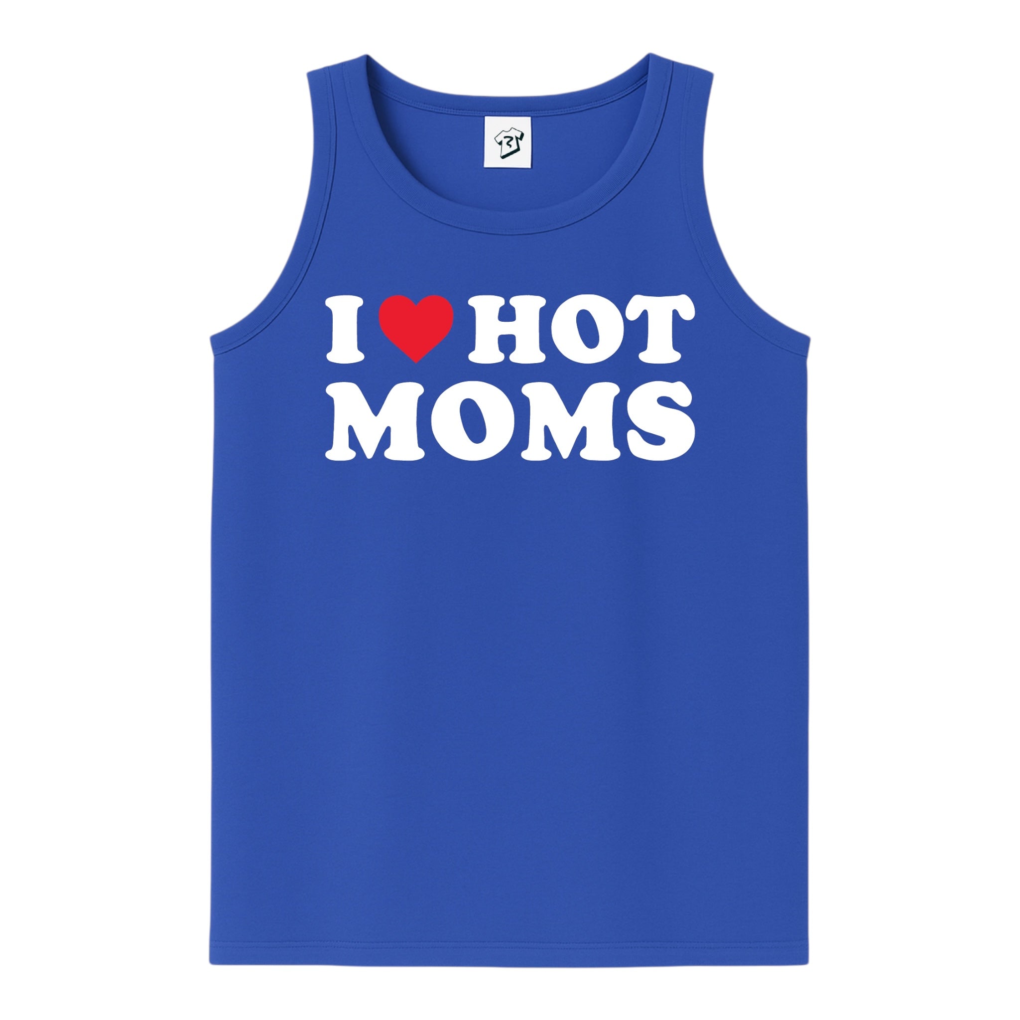 Tees Club tank top I Love Hot Moms - Tank Top Navy Size S front view