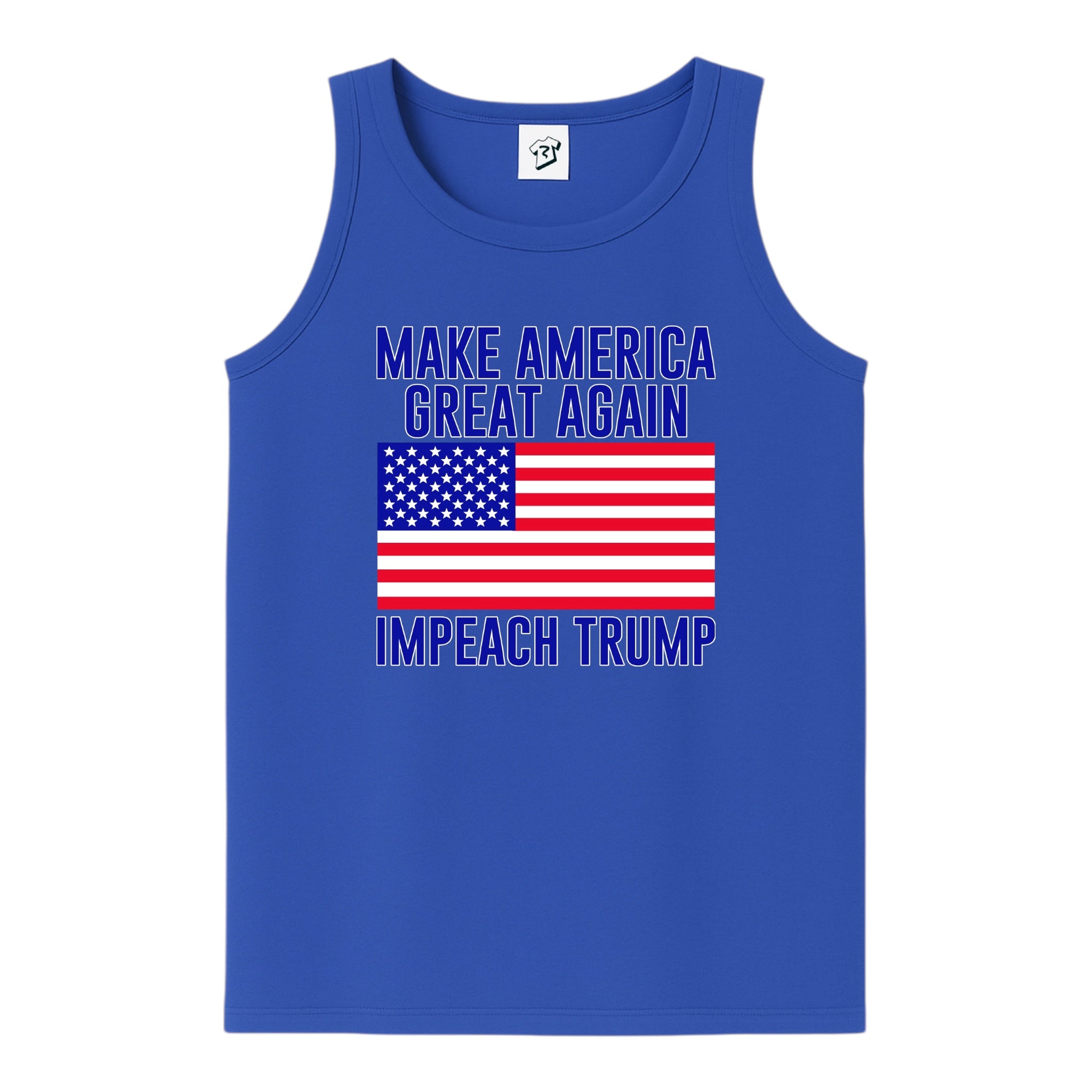 Tees Club tank top Impeach Trump - Tank Top Navy Size L detail