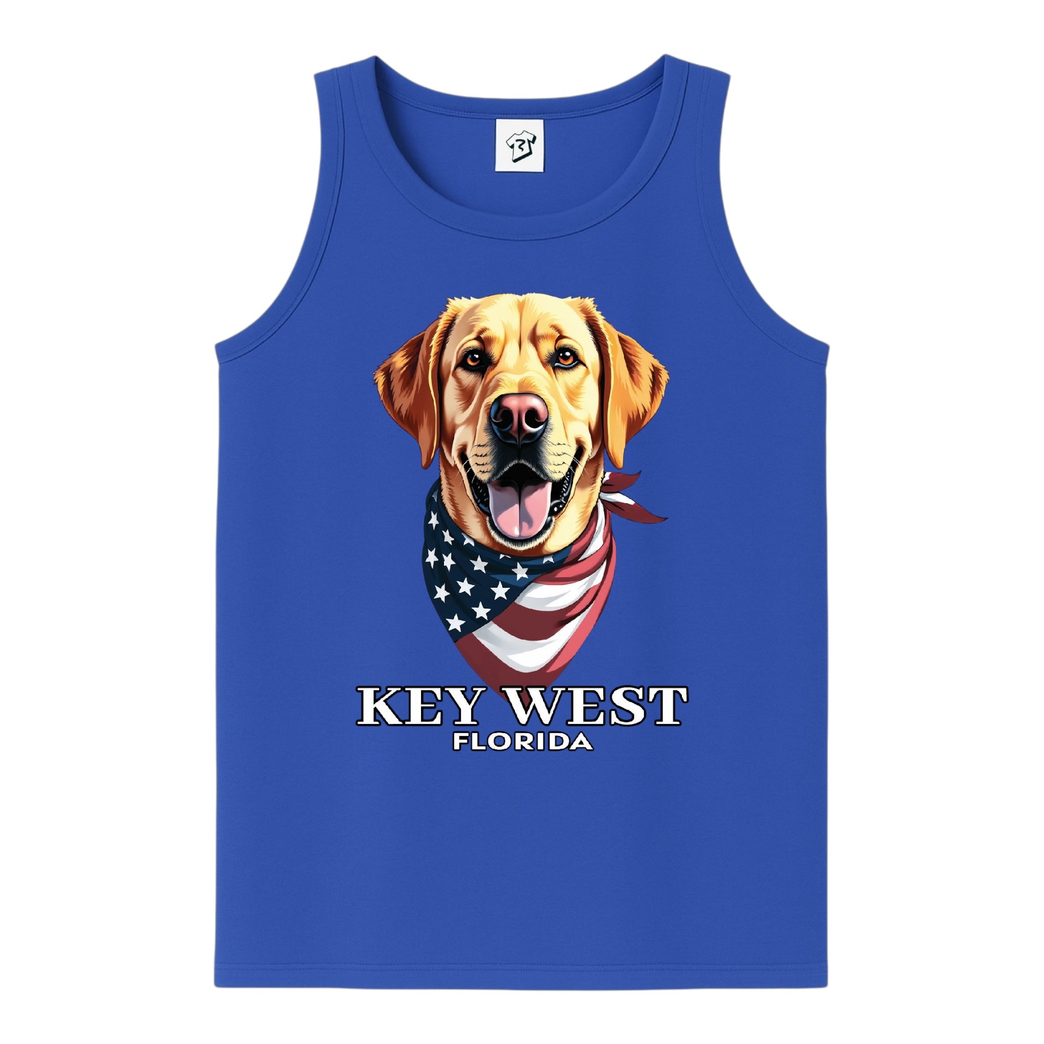 Tees Club tank top Golden Retriever KW - Tank Top Navy Size L detail