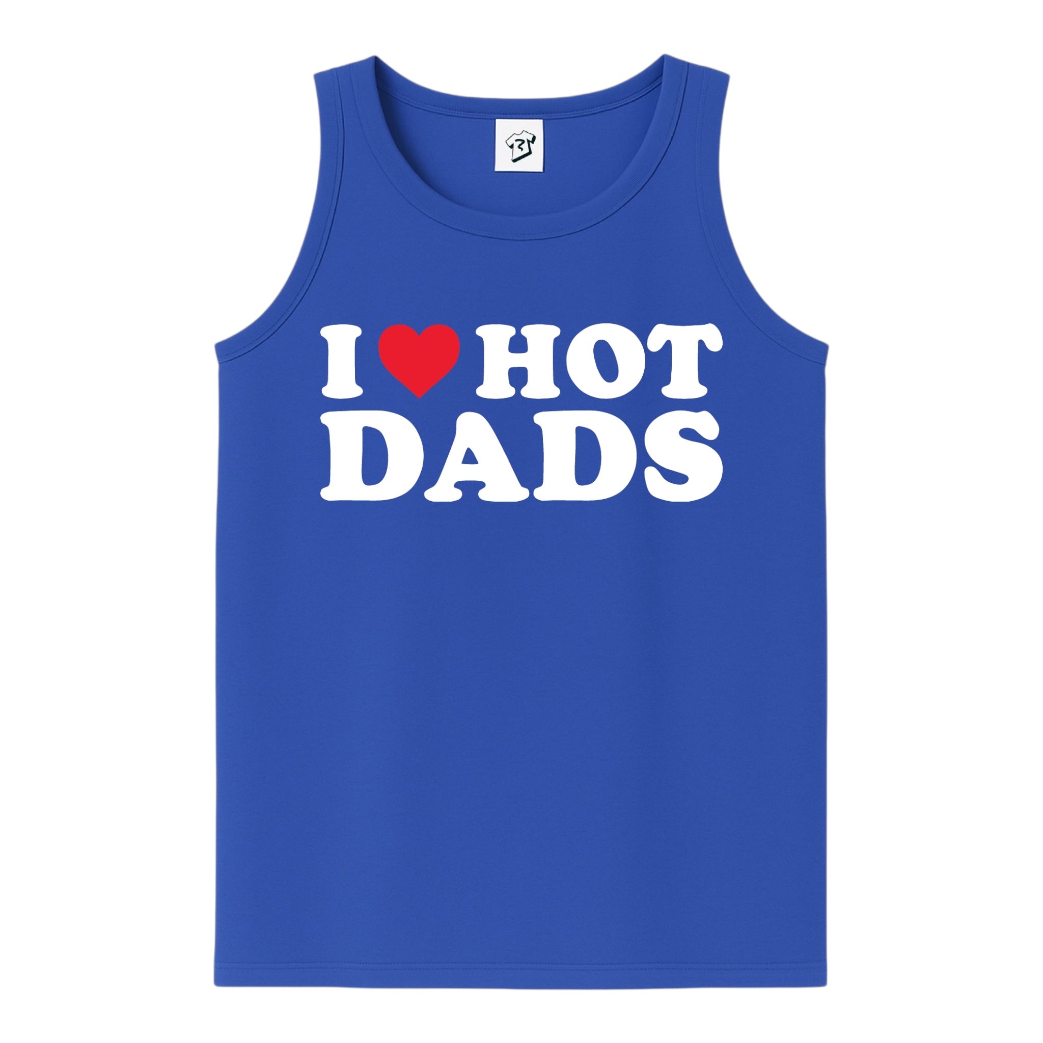 Tees Club tank top I Love Hot Dads - Tank Top Navy Size M detail