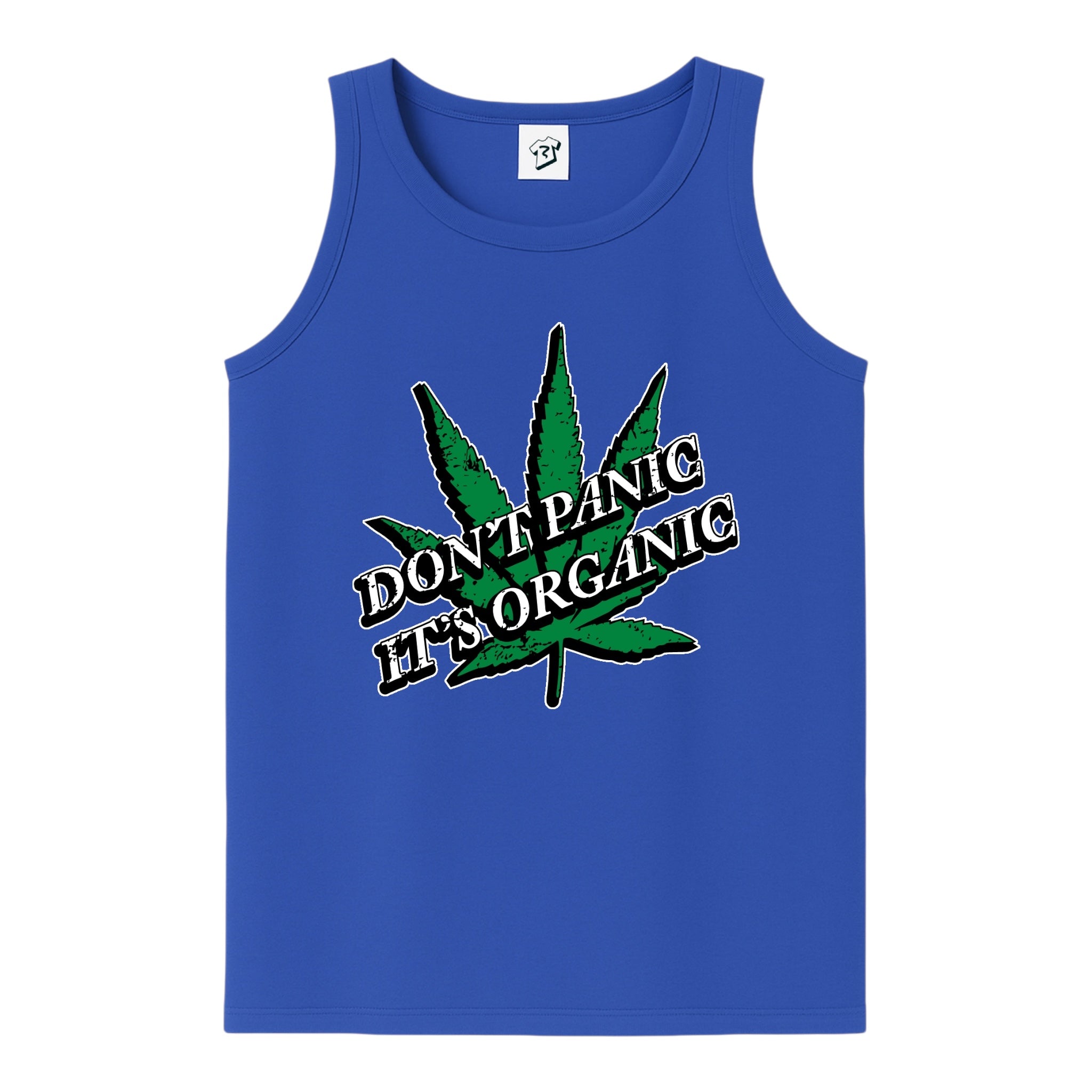 Tees Club tank top Don't Panic It's Organic - Tank Top Navy Size L detail