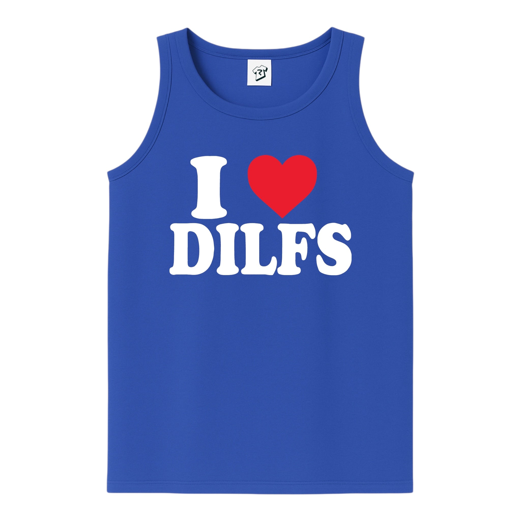 Tees Club tank top I Love DILFS - Tank Top Navy Size M detail