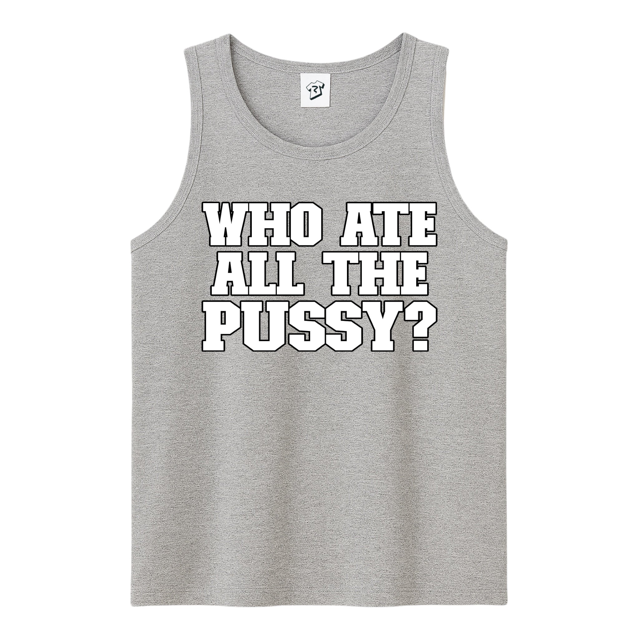 Tees Club tank top Who Ate All The Pussy? - Tank Top Navy Size M detail