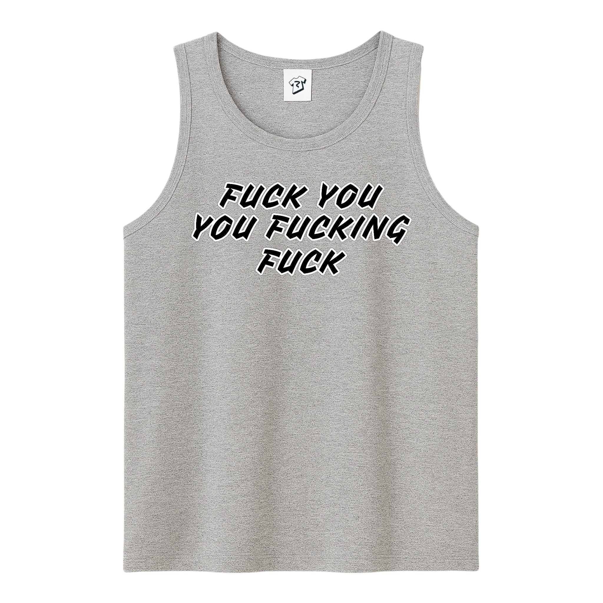 Tees Club tank top Fuck You You Fucking Fuck - Tank Top Navy Size M detail