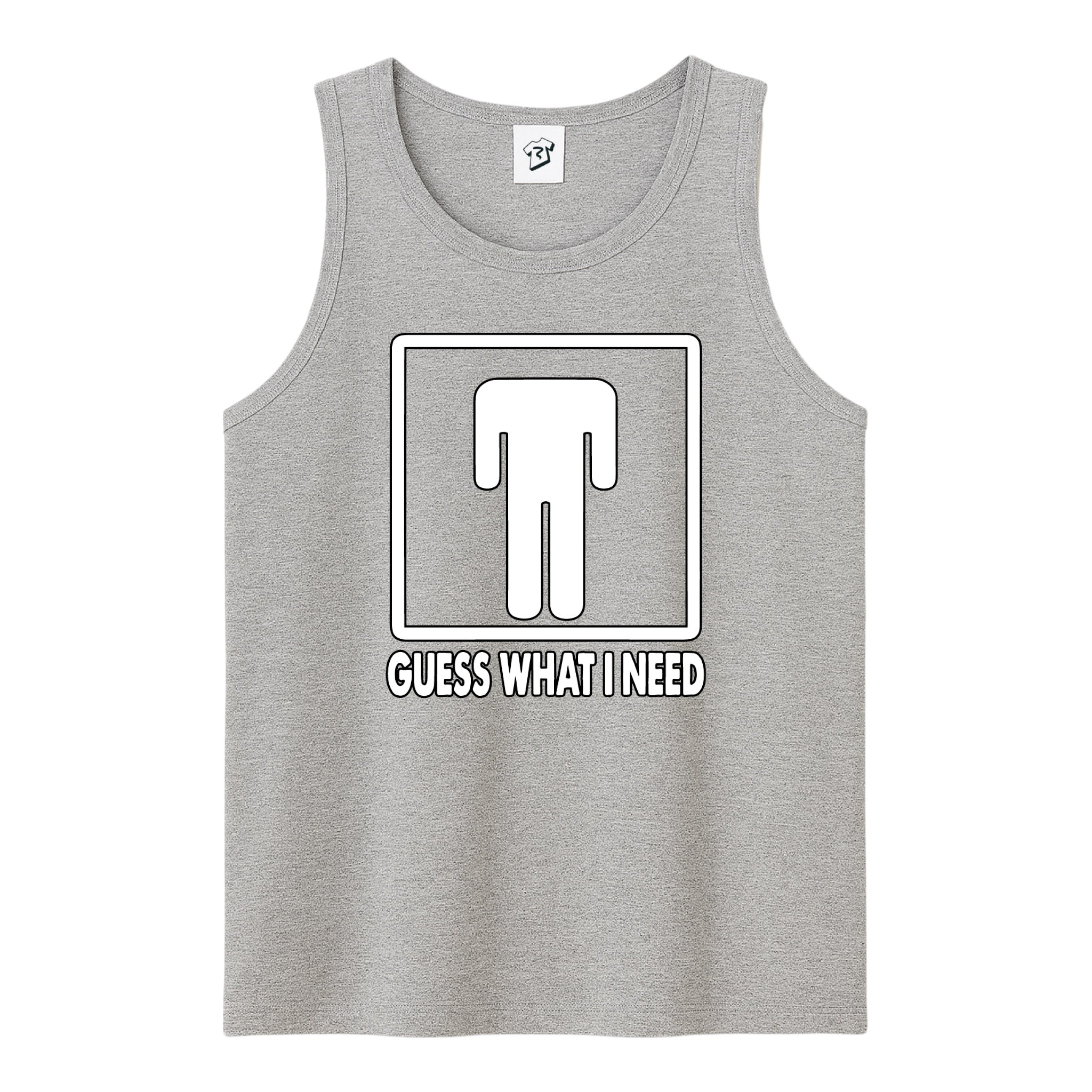 Tees Club tank top Guess What I Need - Tank Top Navy Size M detail