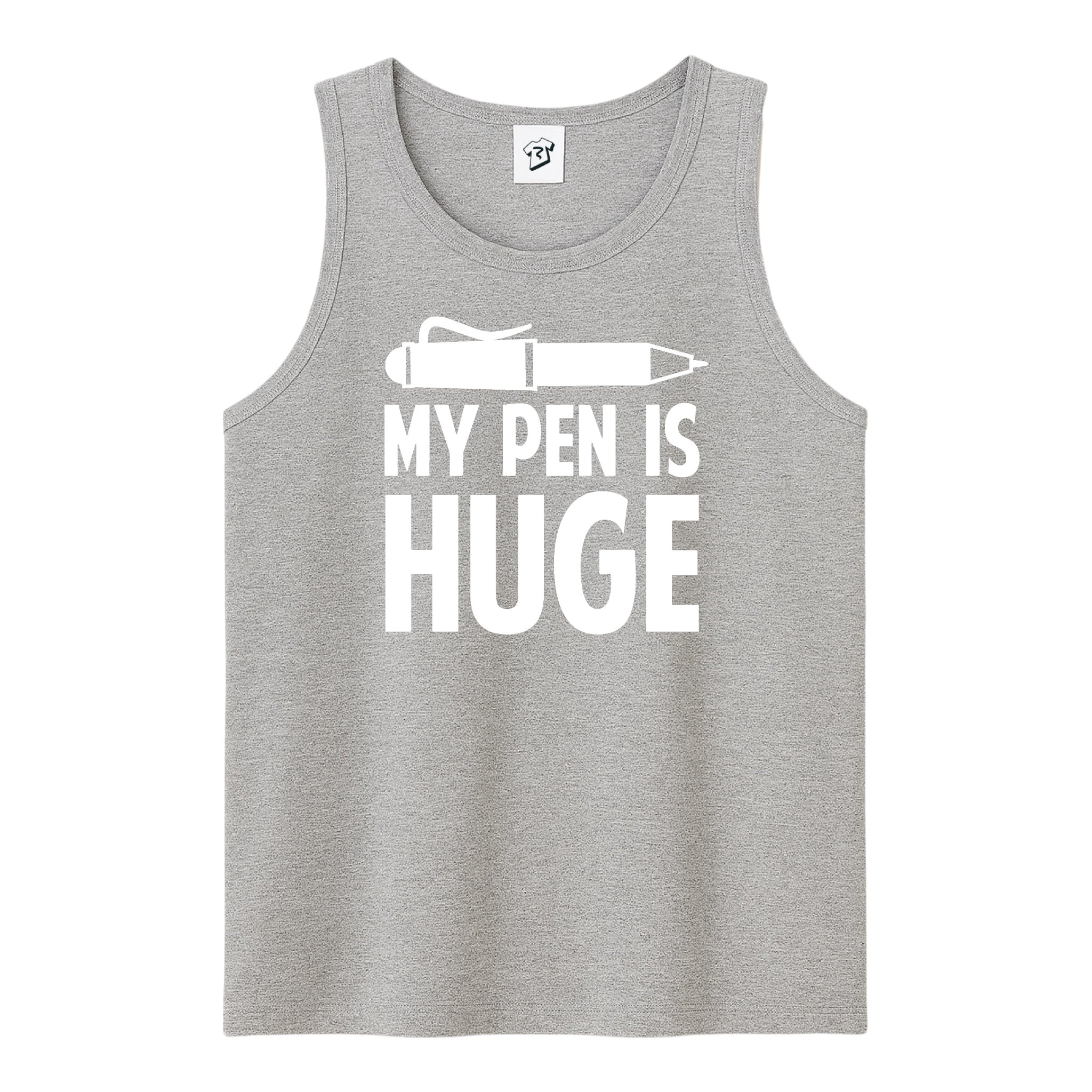 Tees Club tank top My Pen Is Huge - Tank Top Navy Size M detail