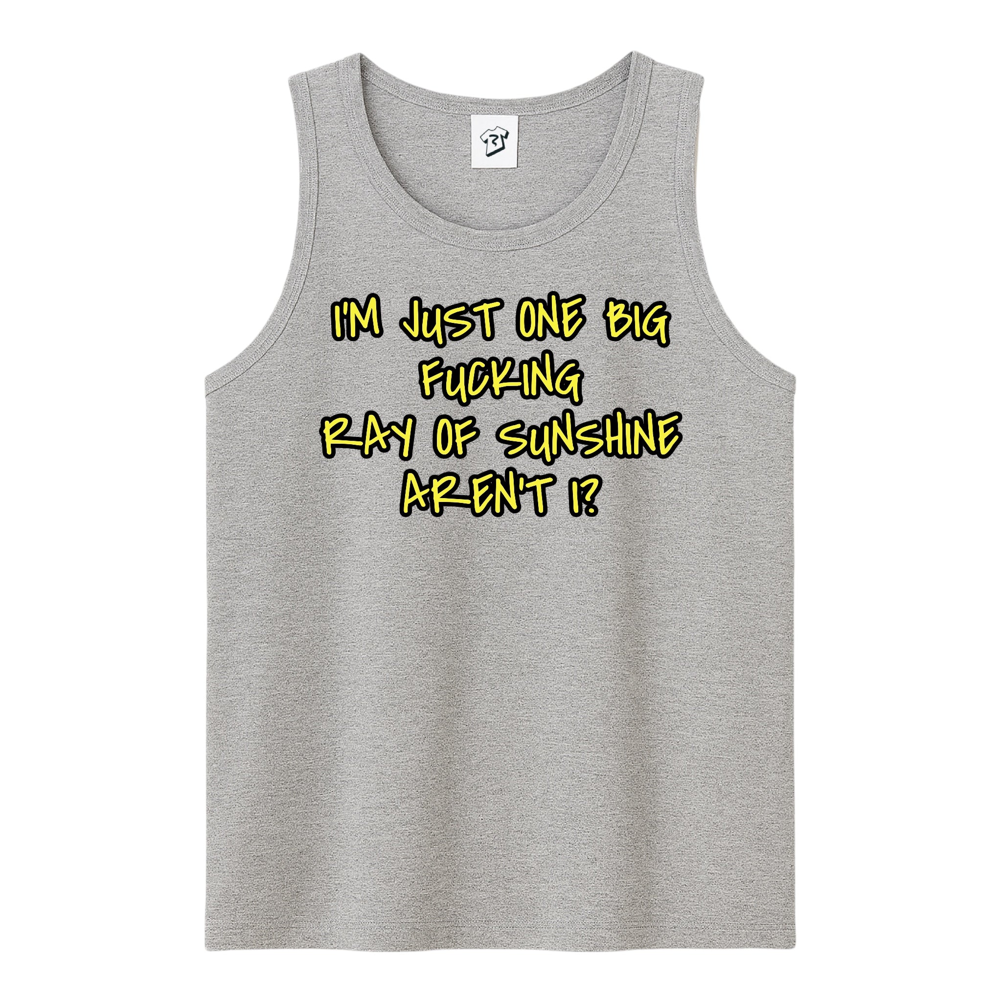 Tees Club tank top I'm Just One Big Fucking Ray of Sunshine - Tank Top Navy Size M detail