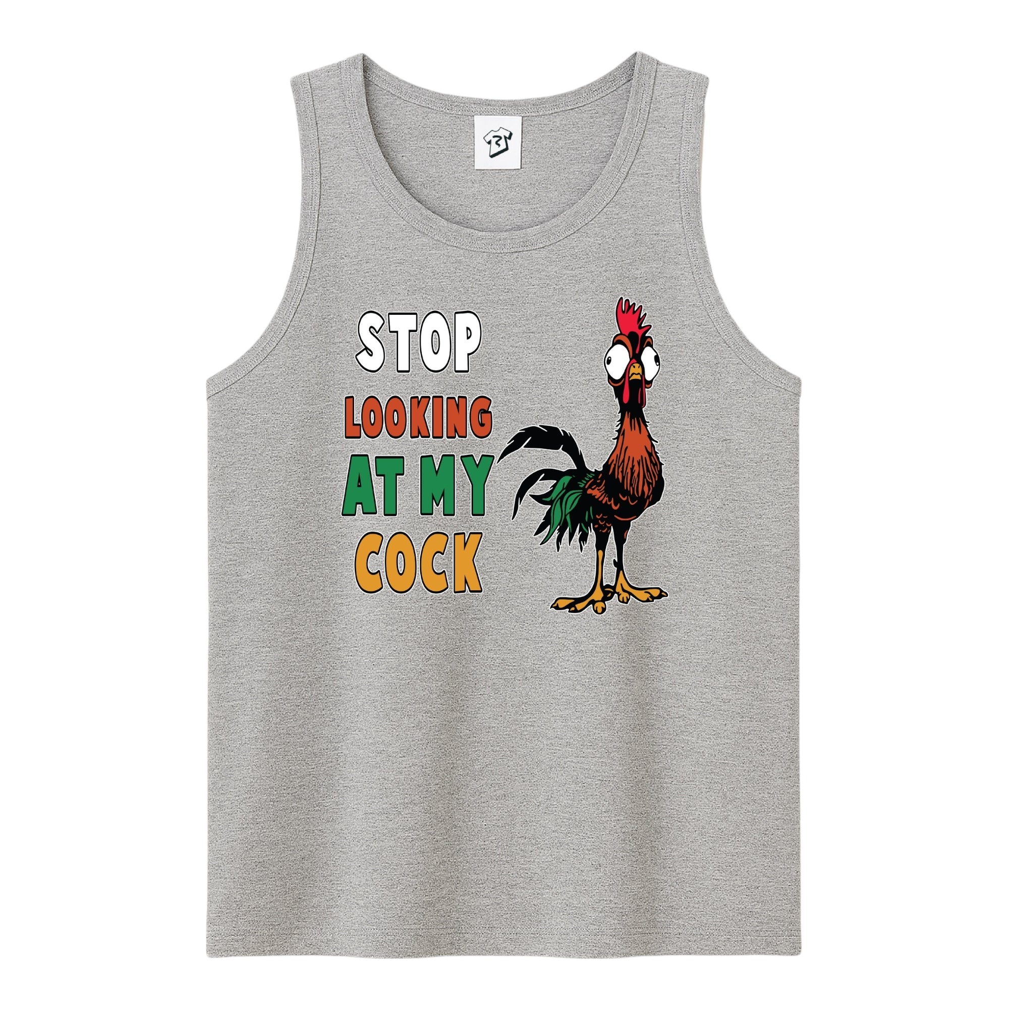 Tees Club tank top Stop Looking At My Cock - Tank Top Navy Size S front view