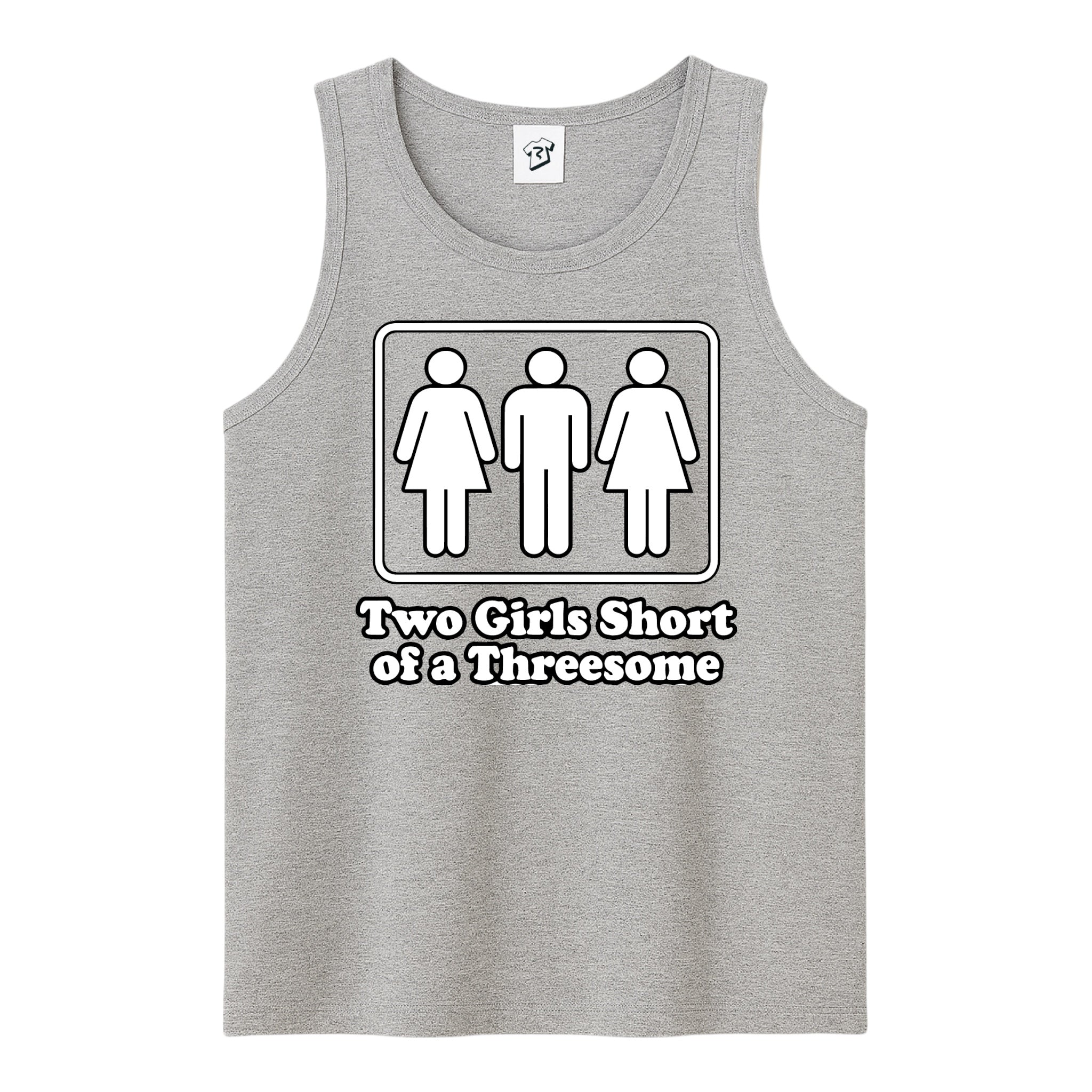 Tees Club tank top Two Girls Short of a Threesome - Tank Top Navy Size M detail