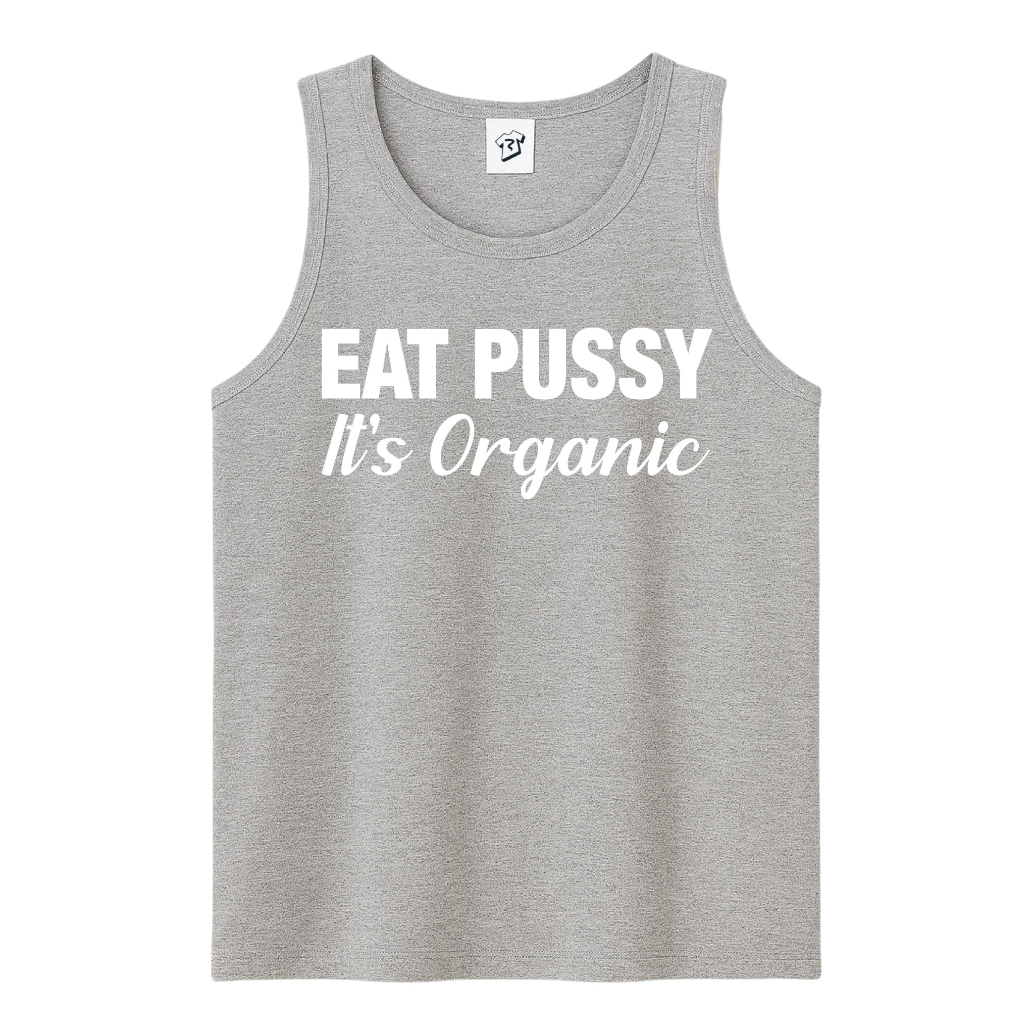 Tees Club tank top Eat Pussy It's Organic - Tank Top Navy Size M detail