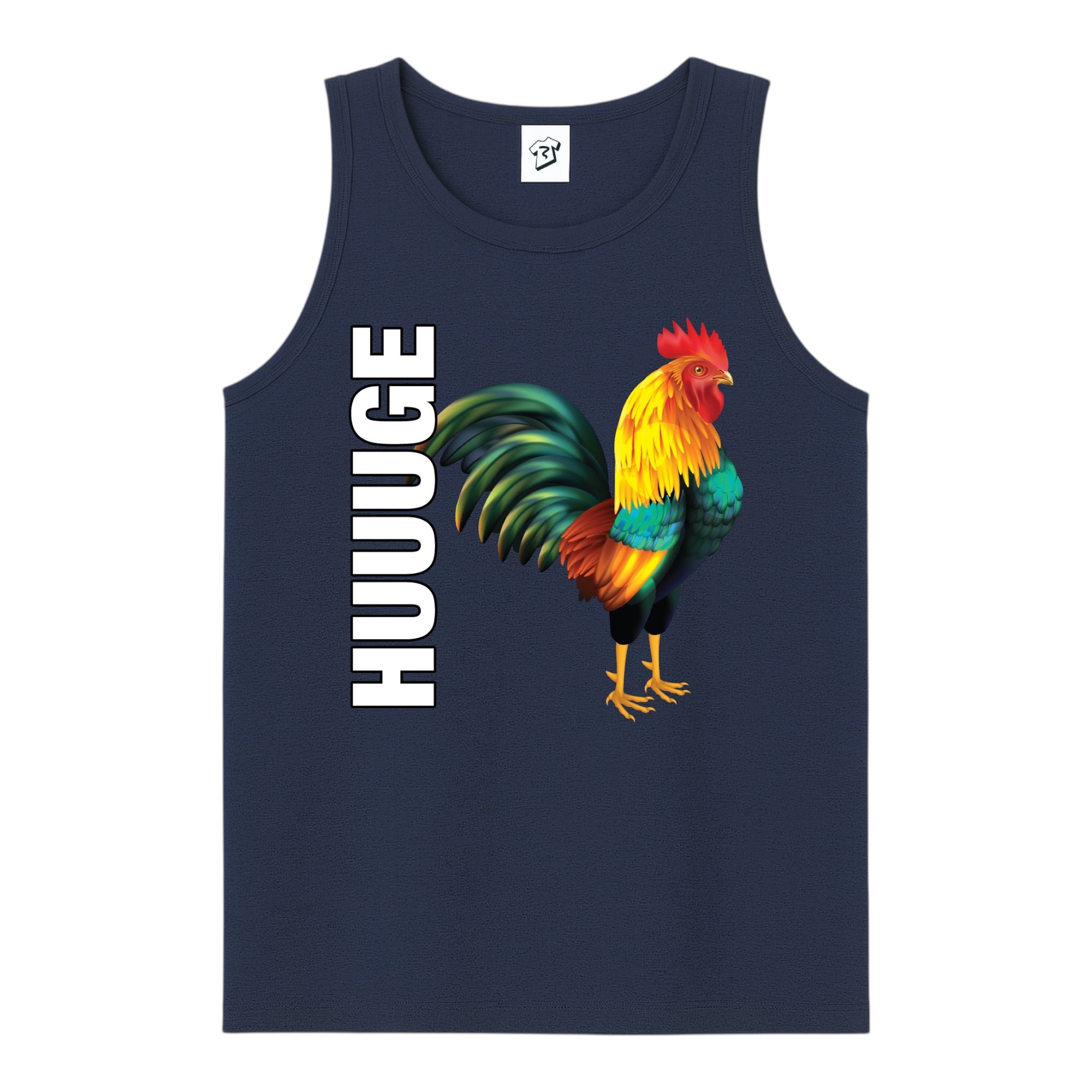 Tees Club tank top Huge Cock - Tank Top Navy Size S front view
