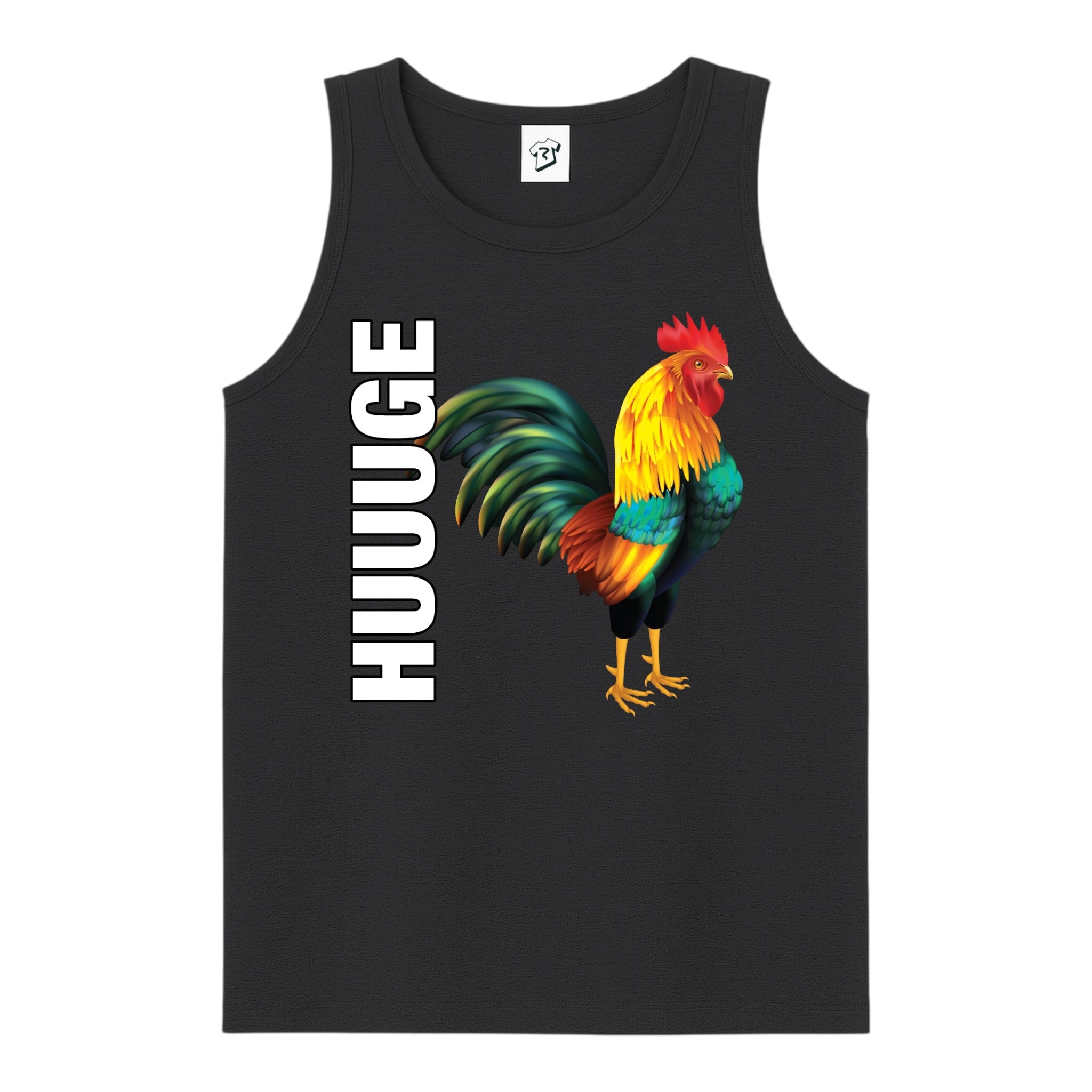 Tees Club tank top Huge Cock - Tank Top Navy Size S back view